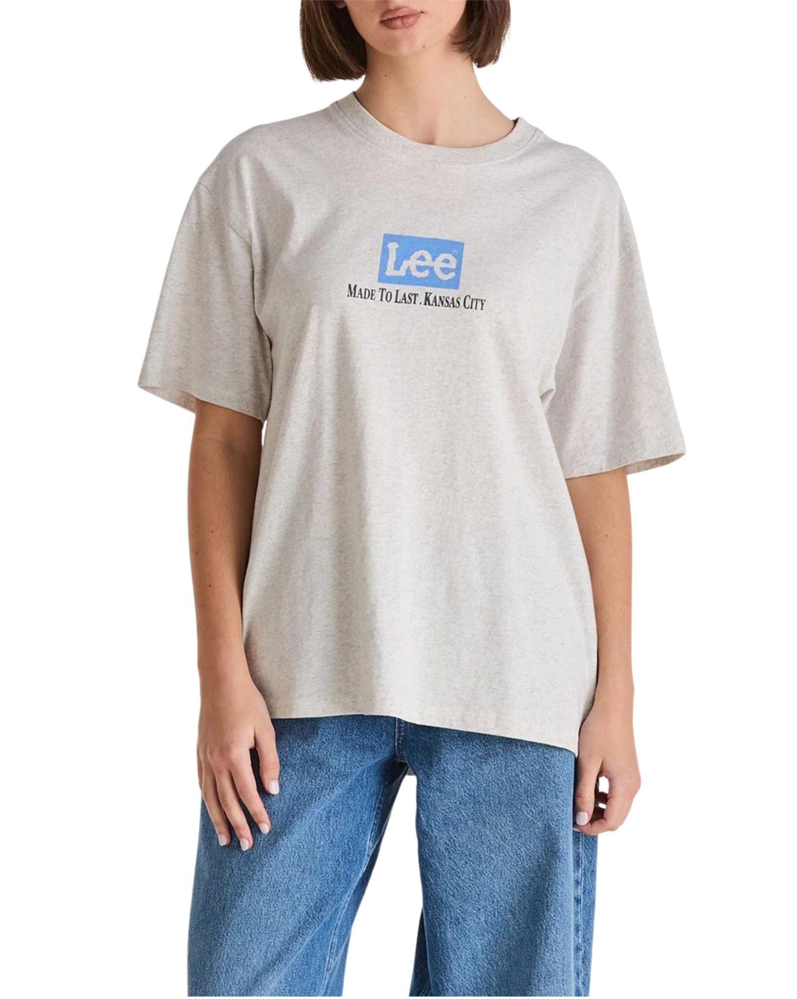 Very Lee Baggy Tee Grey Marle