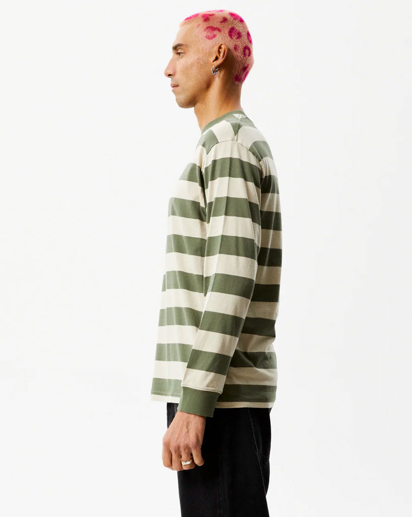 Afends-Mens-Needle-Recycled-Striped-Long-Sleeve-Logo-TShirt-Cyprus-Stripe-M231062