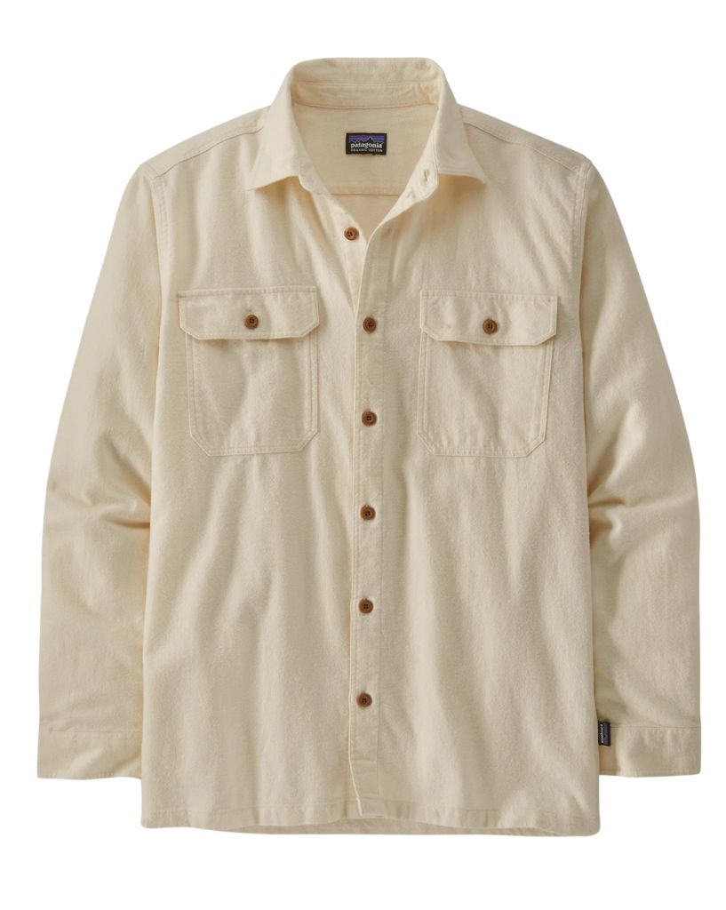 Patagonia Ms LS Organic Cotton MW Fjord Flannel Shirt Undyed Natural