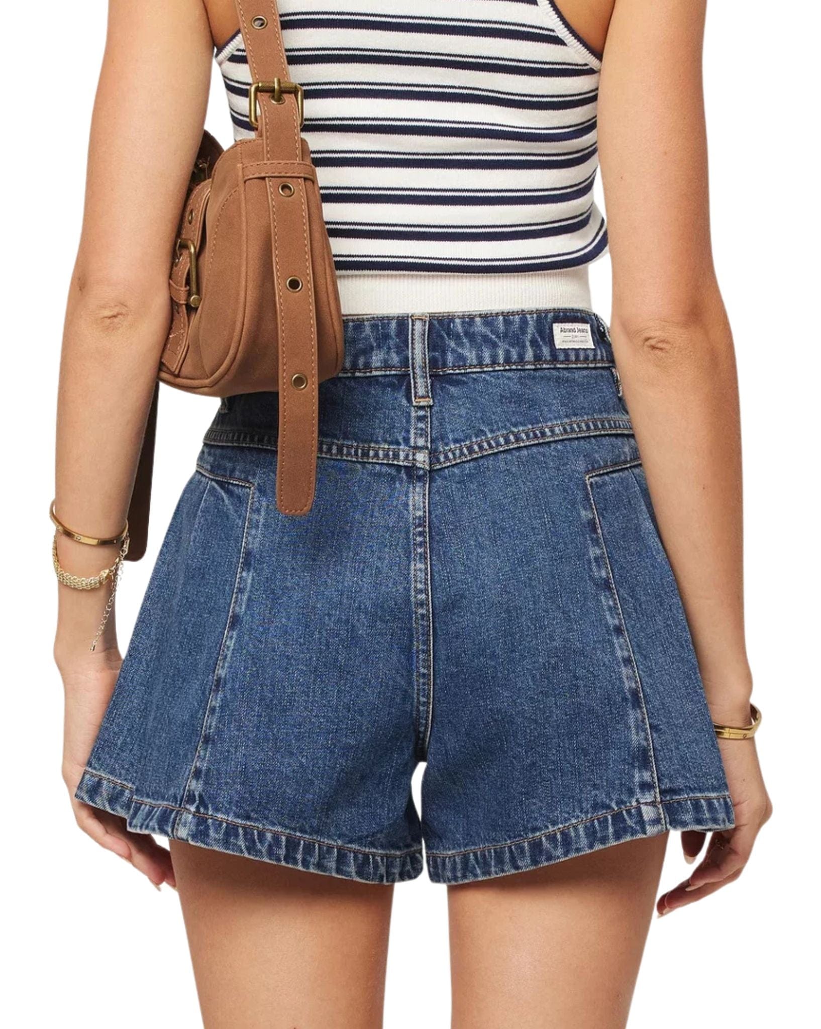 Abrand 94 Pleated Short Bella-Mid Blue