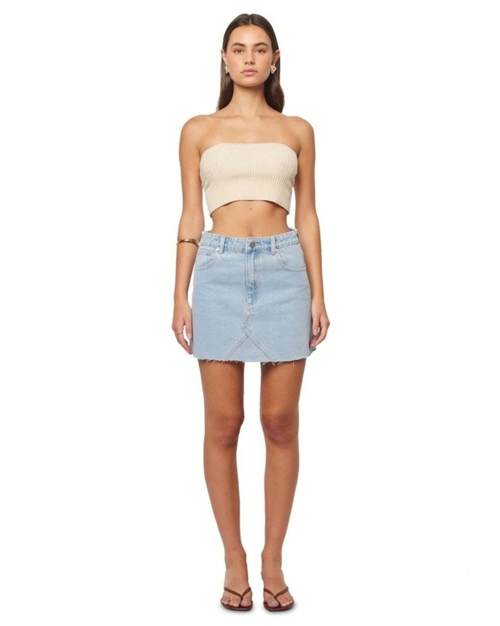 Abrand Aline Skirt Kendall - Light Vintage Blue