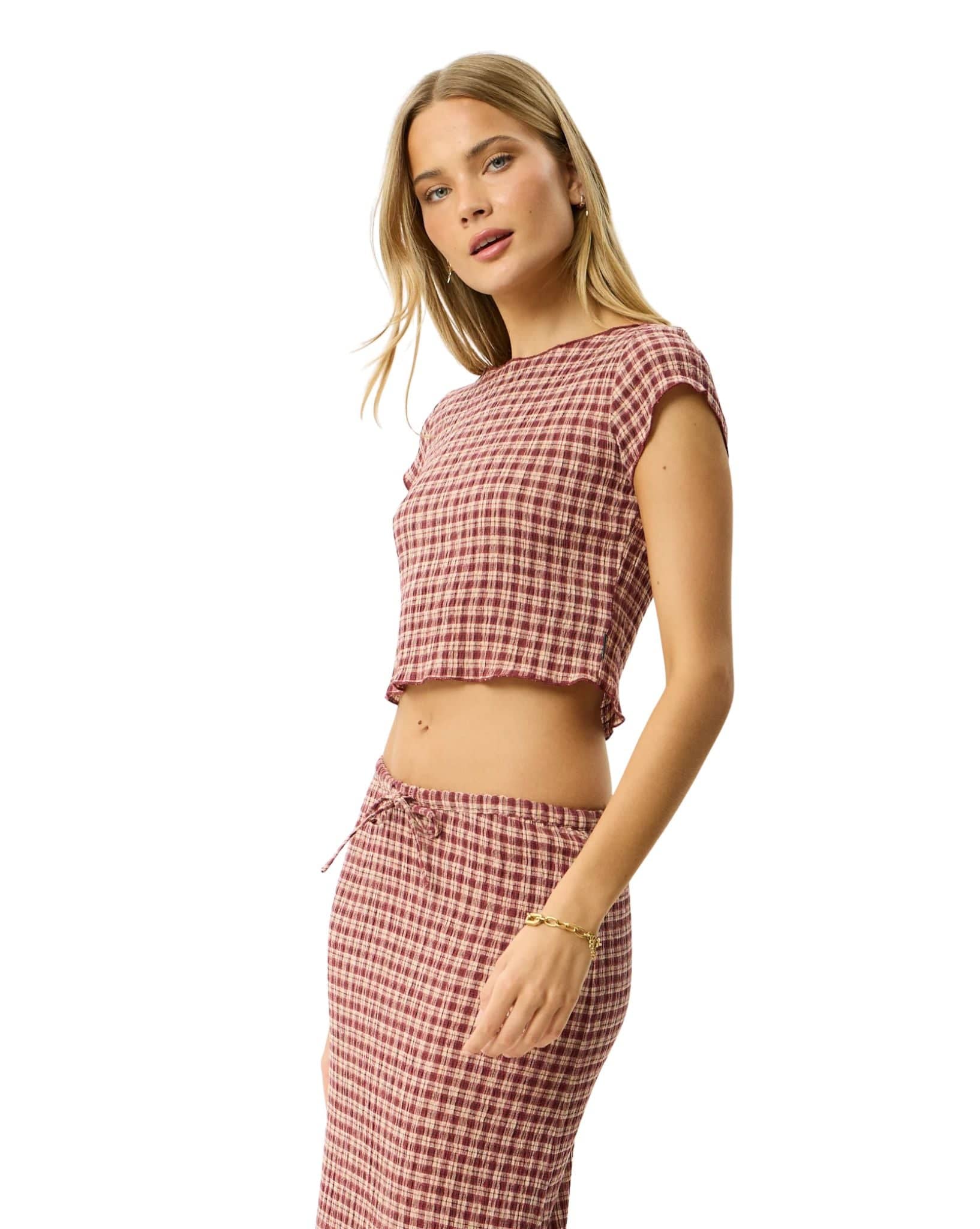 Afends Capricorn - Seersucker Top