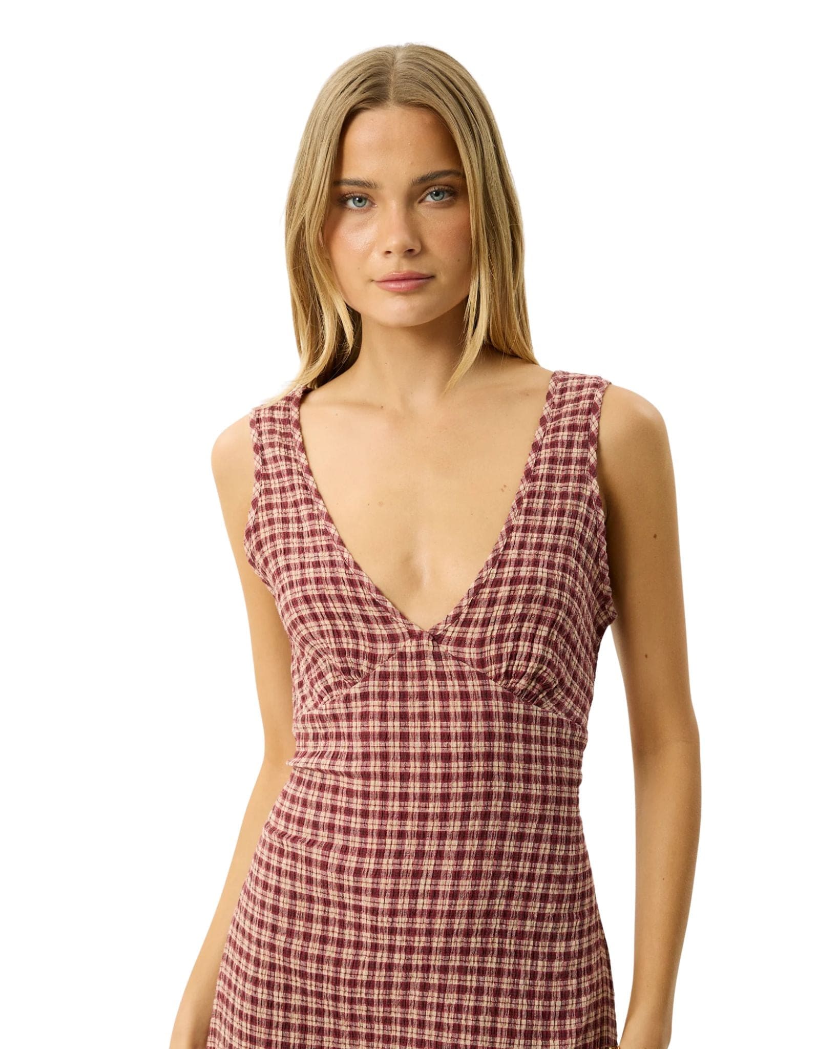 Afends Capricorn Tully - Seersucker Maxi Dress