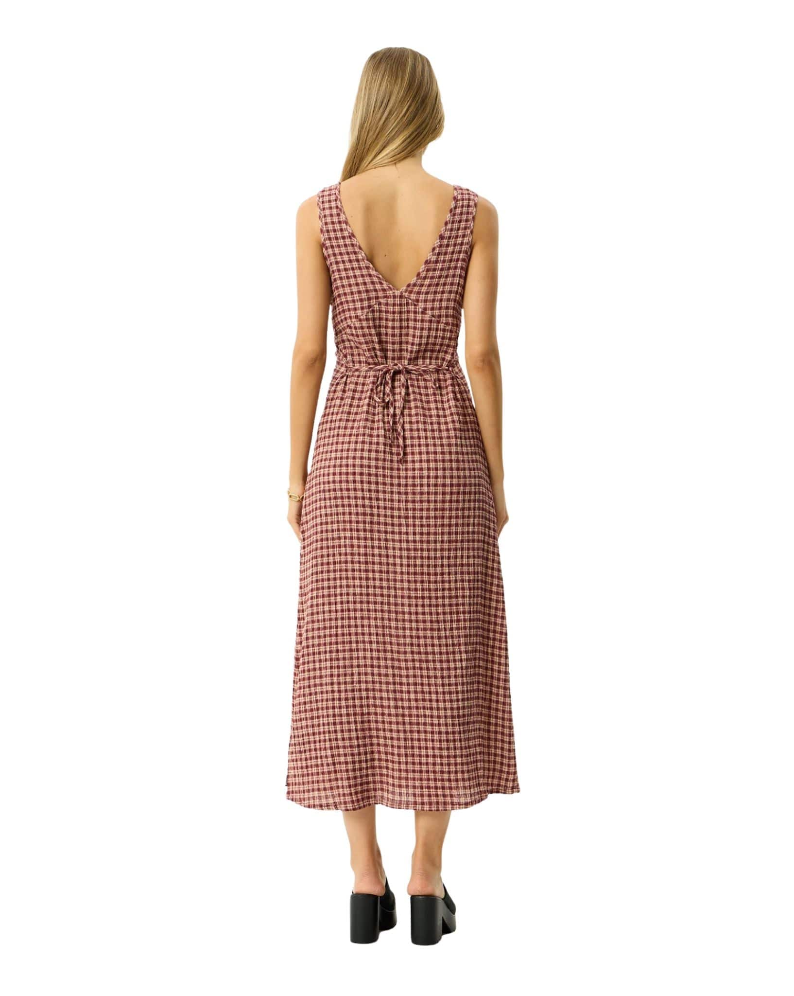 Afends Capricorn Tully - Seersucker Maxi Dress