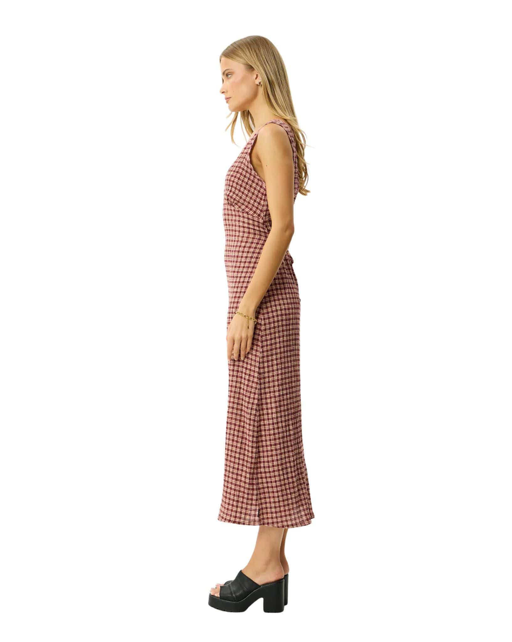 Afends Capricorn Tully - Seersucker Maxi Dress