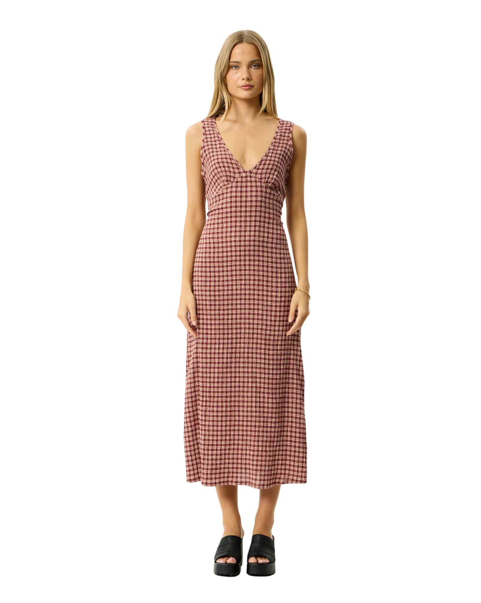 Afends Capricorn Tully - Seersucker Maxi Dress
