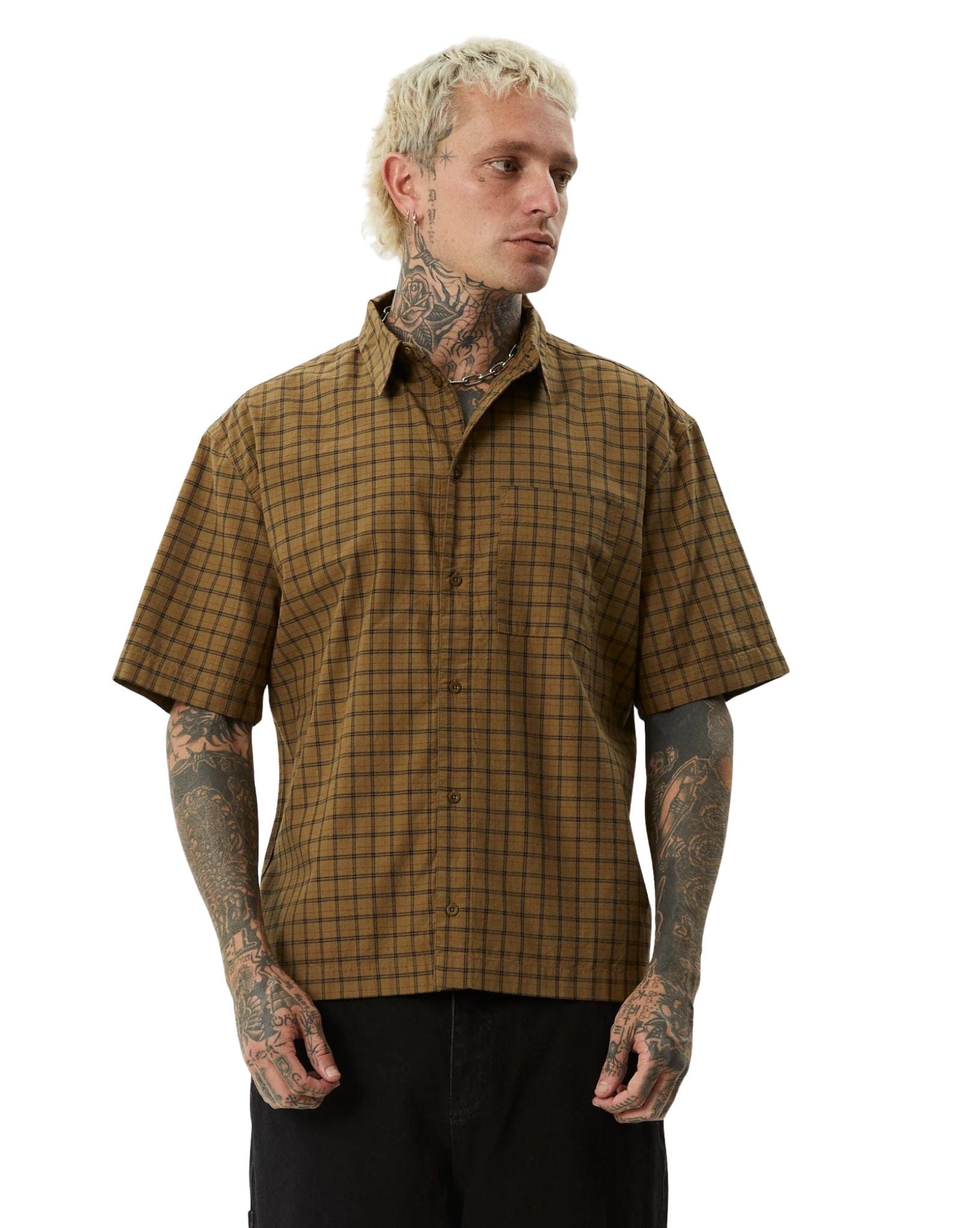 Afends Challenger - Organic Check Short Sleeve Shirt