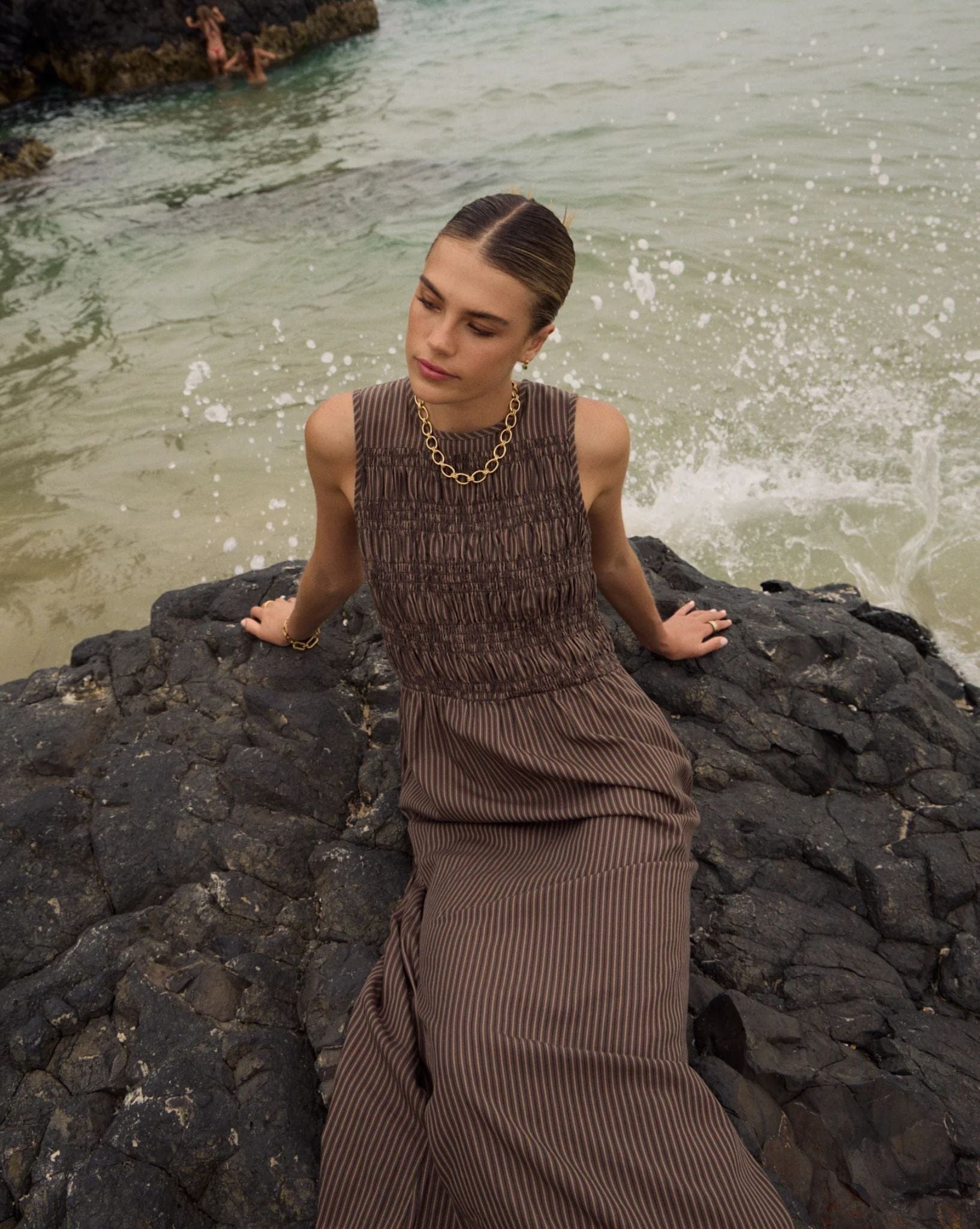 Afends Cyrus - Recycled Maxi Dress Stripe