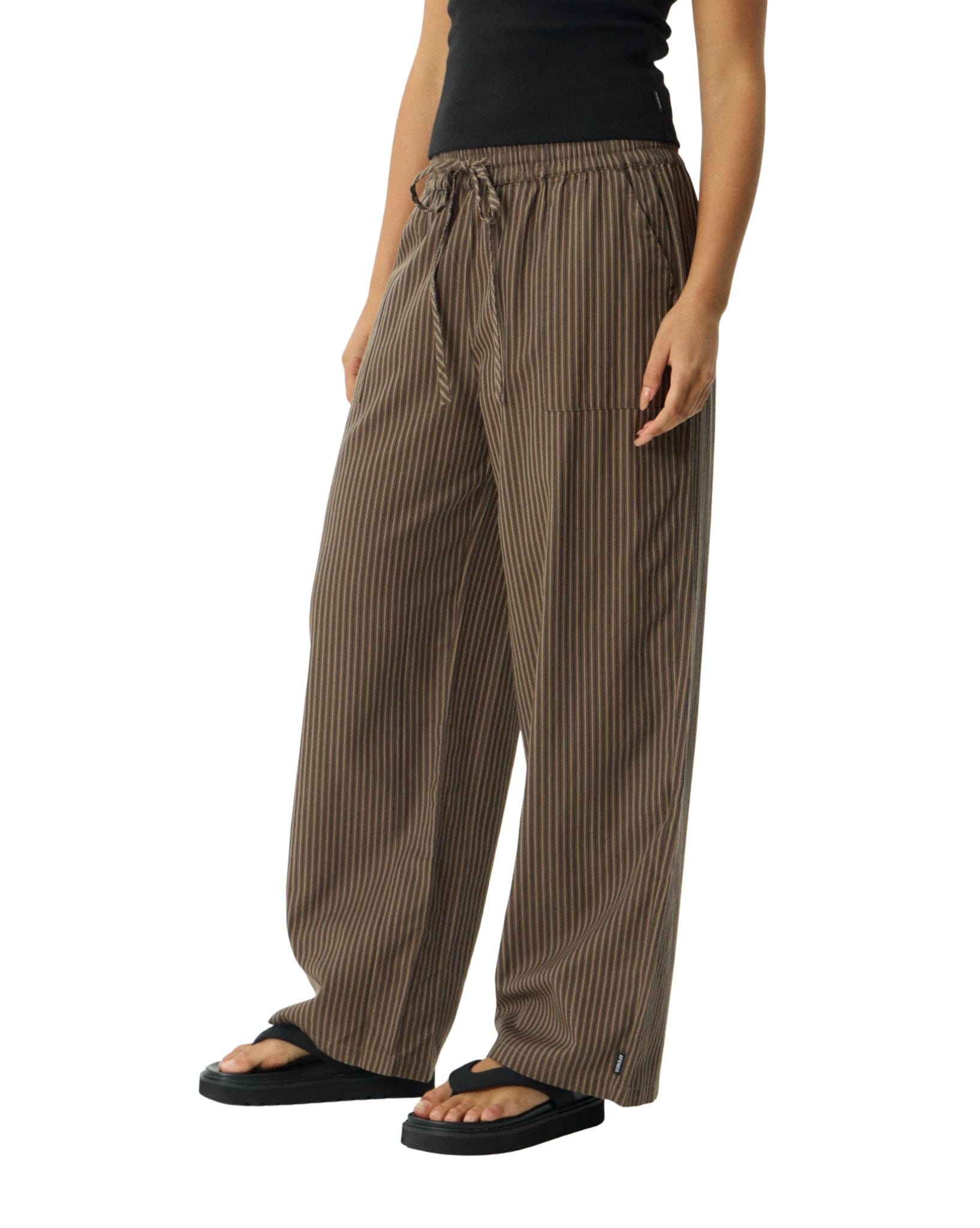 Afends Cyrus - Recycled Wide Leg Pant Stripe