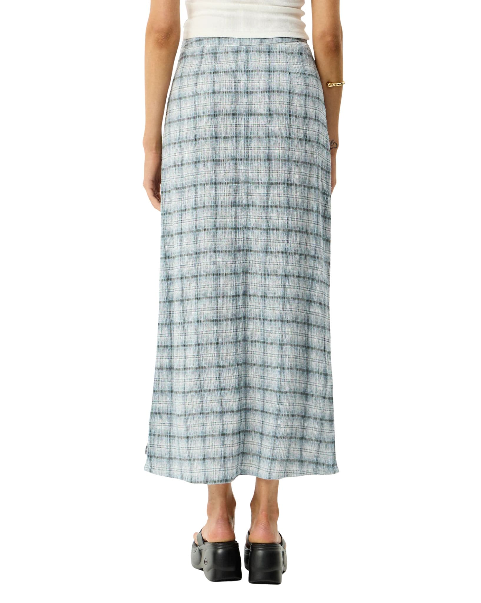 Afends Lagoon - Seersucker Maxi Skirt