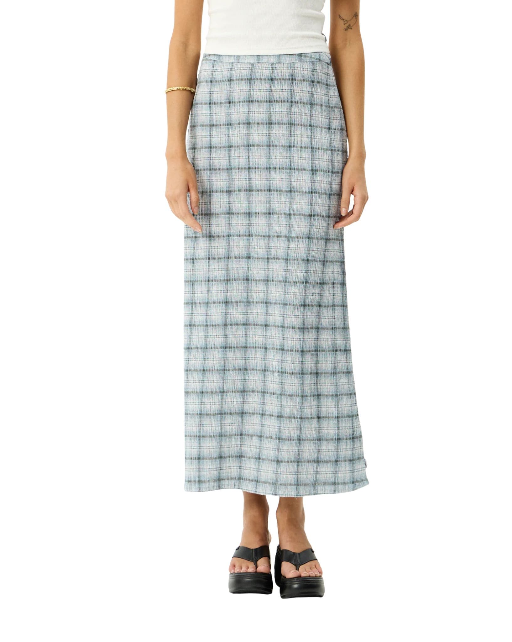 Afends Lagoon - Seersucker Maxi Skirt