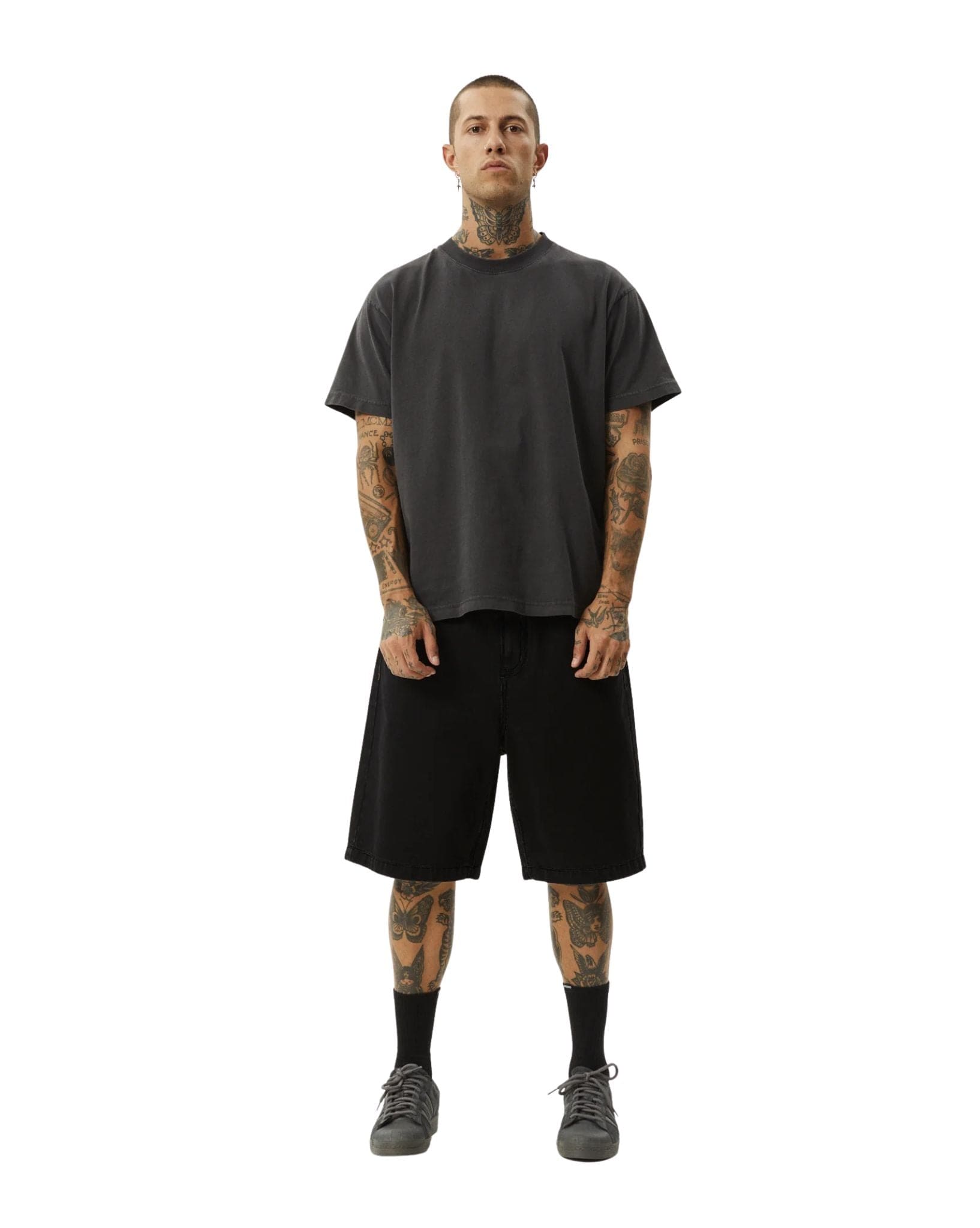 Afends Lil C - Denim Baggy Short 22"