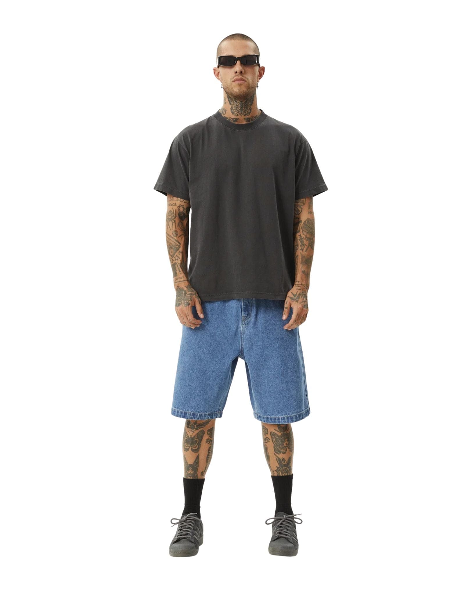 Afends Lil C - Denim Baggy Short 22"