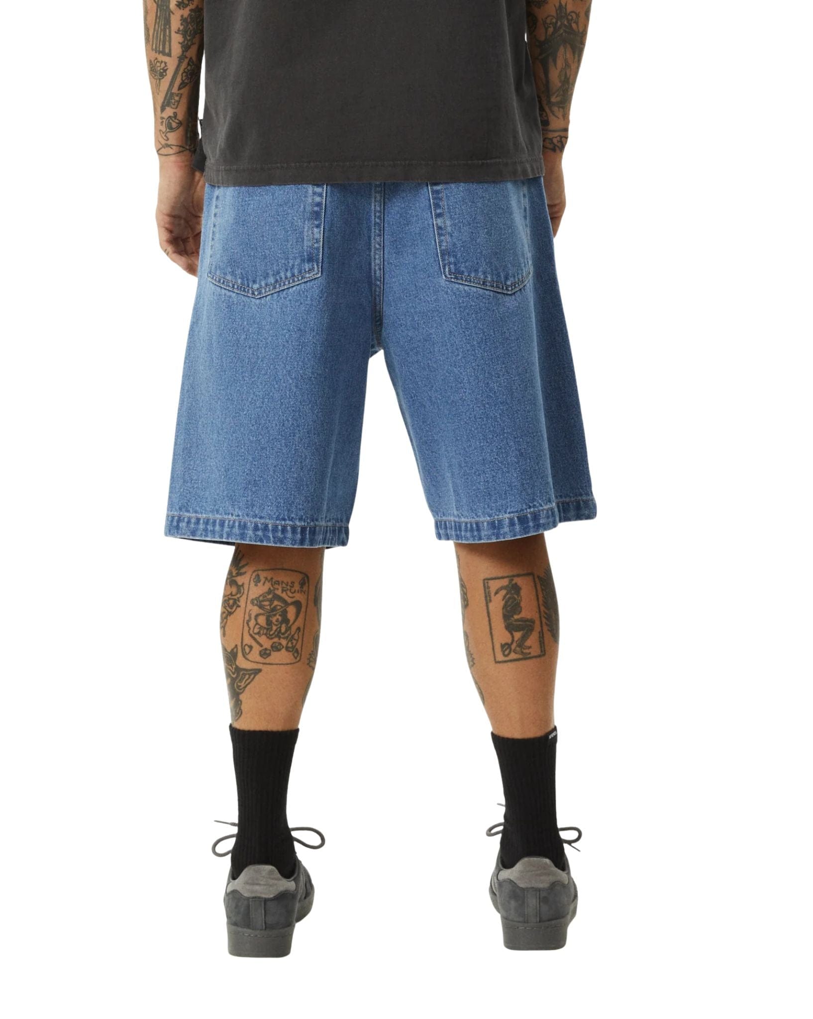 Afends Lil C - Denim Baggy Short 22"