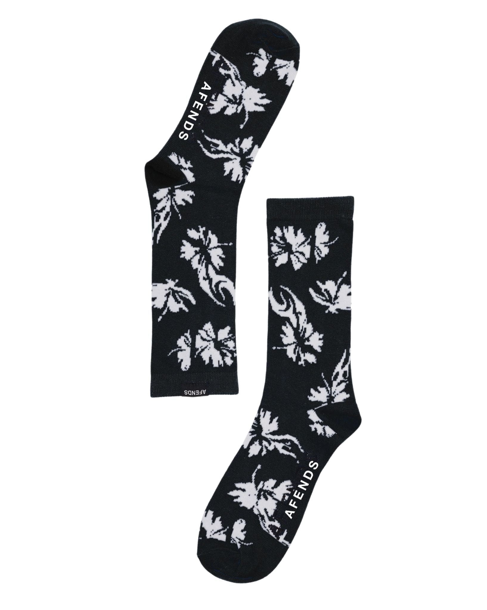 Afends Mens Hibiscus Socks - Black