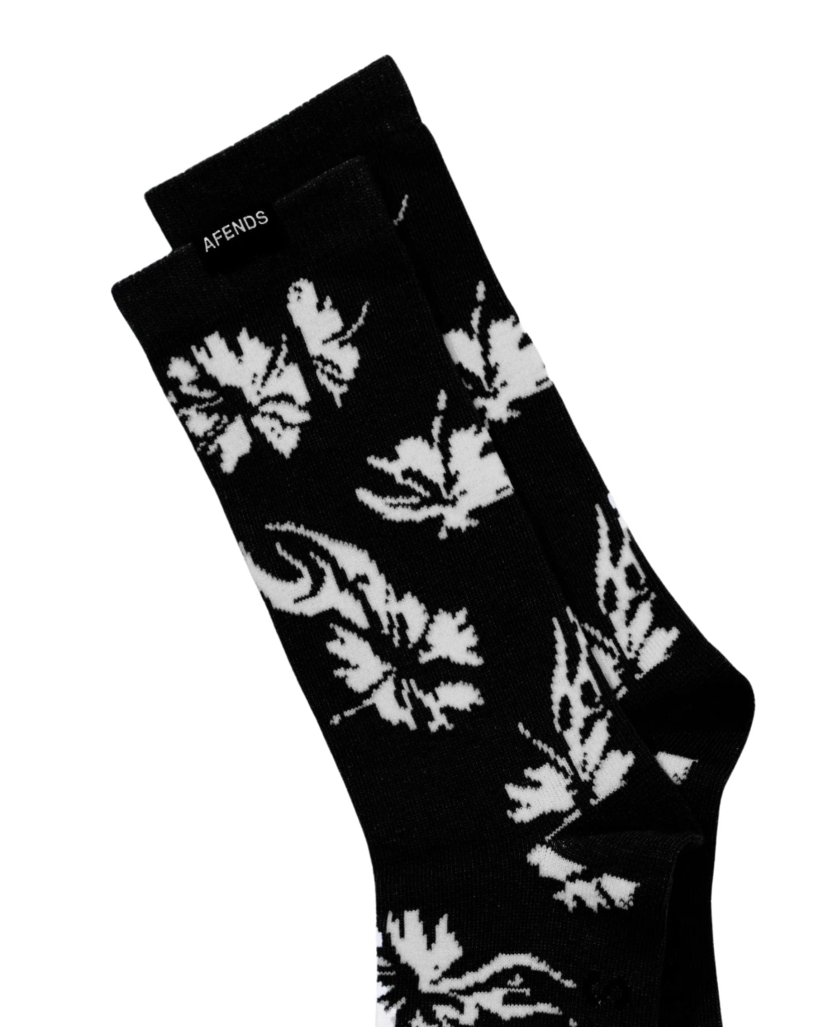 Afends Mens Hibiscus Socks - Black