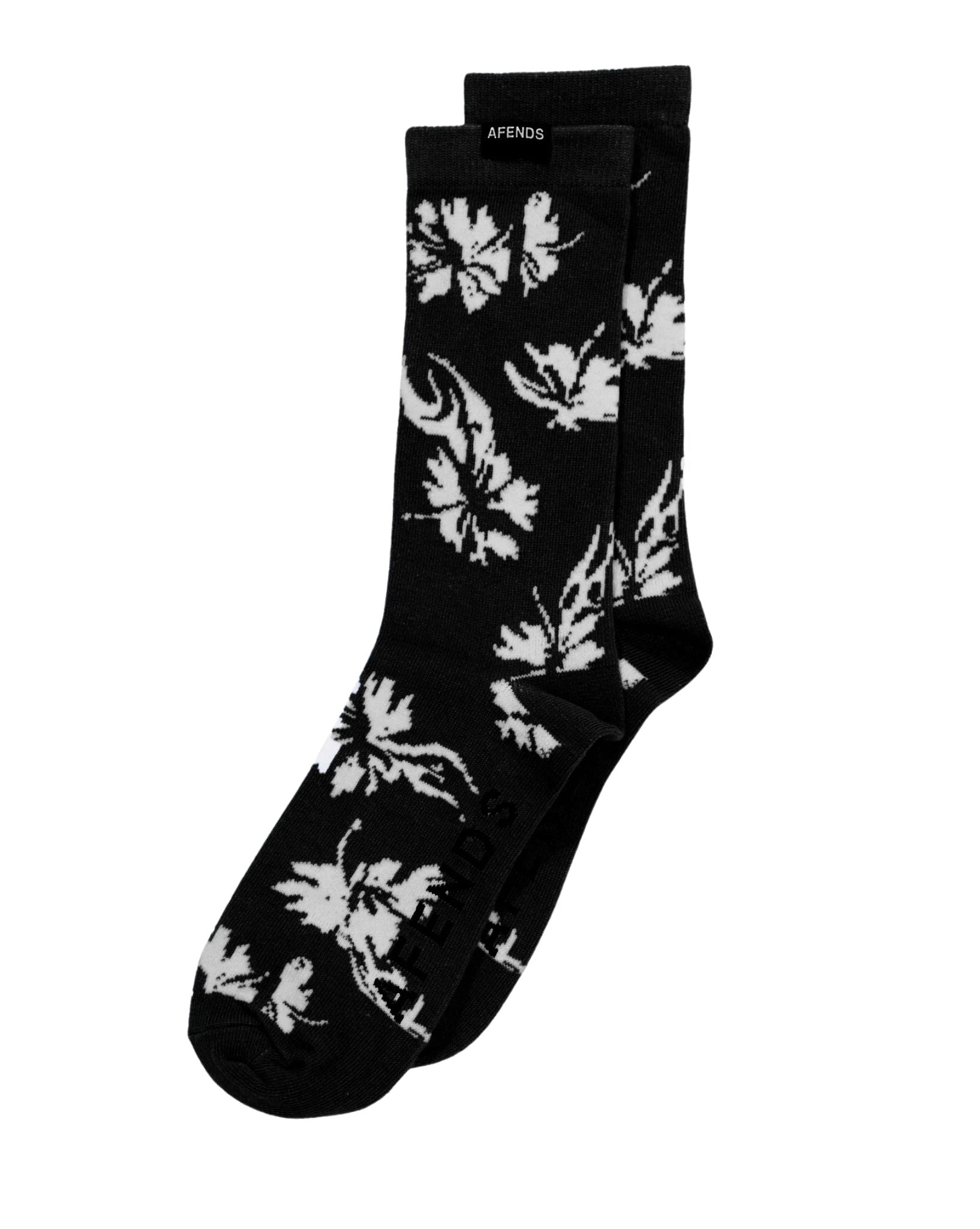 Afends Mens Hibiscus Socks - Black