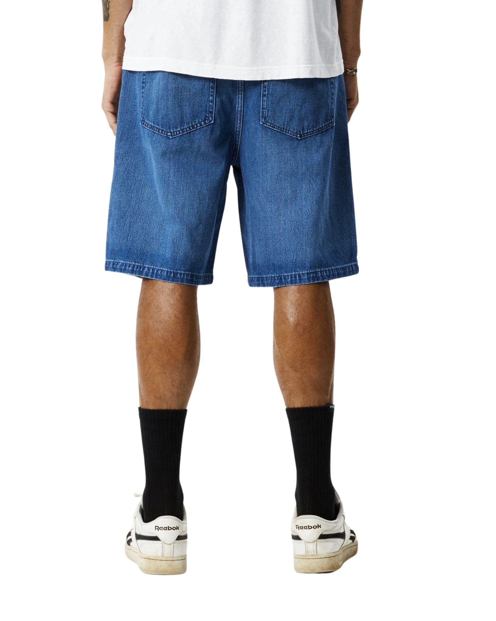 Afends Mens Lil C - Hemp Denim Baggy Shorts