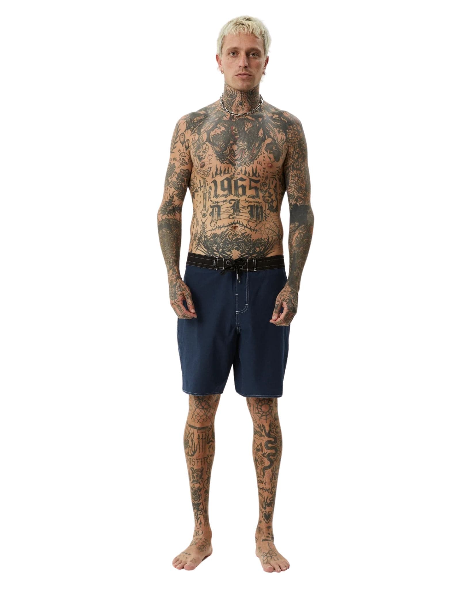 Afends Mens Surf Related Fixed Waist Boardshorts 20"