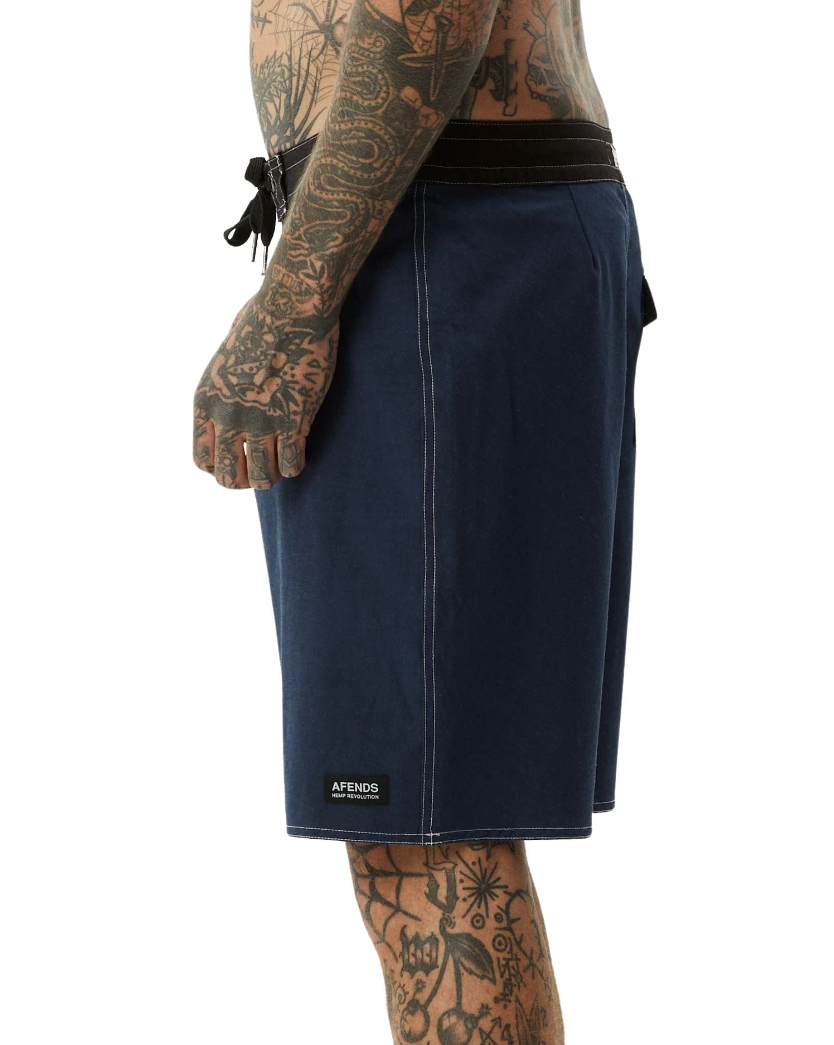 Afends Mens Surf Related Fixed Waist Boardshorts 20"