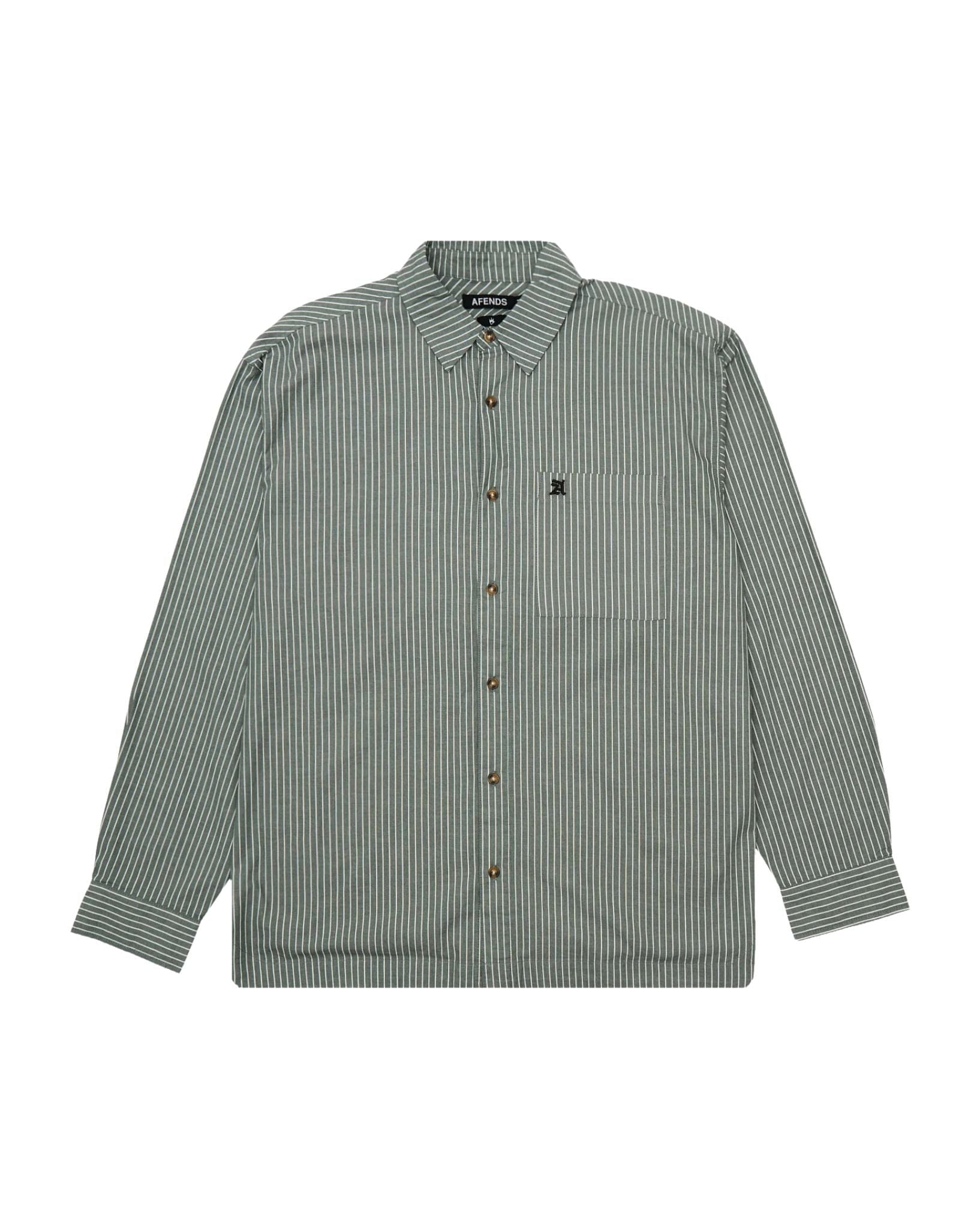 Afends Pinned - Organic Oversized Striped Long Sleeve Shirt