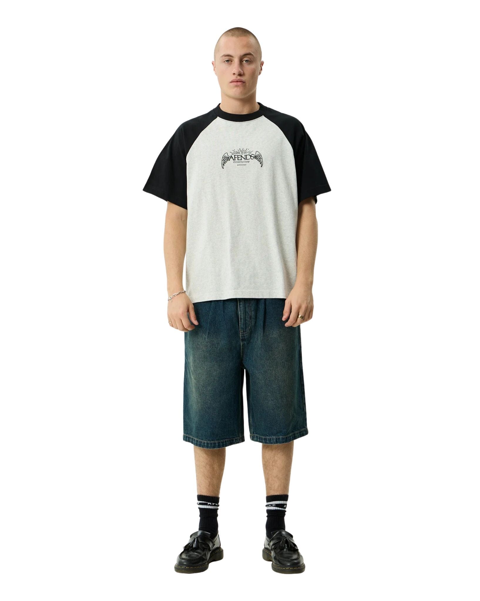Afends Wings - Recycled Heavyweight Raglan Fit Tee