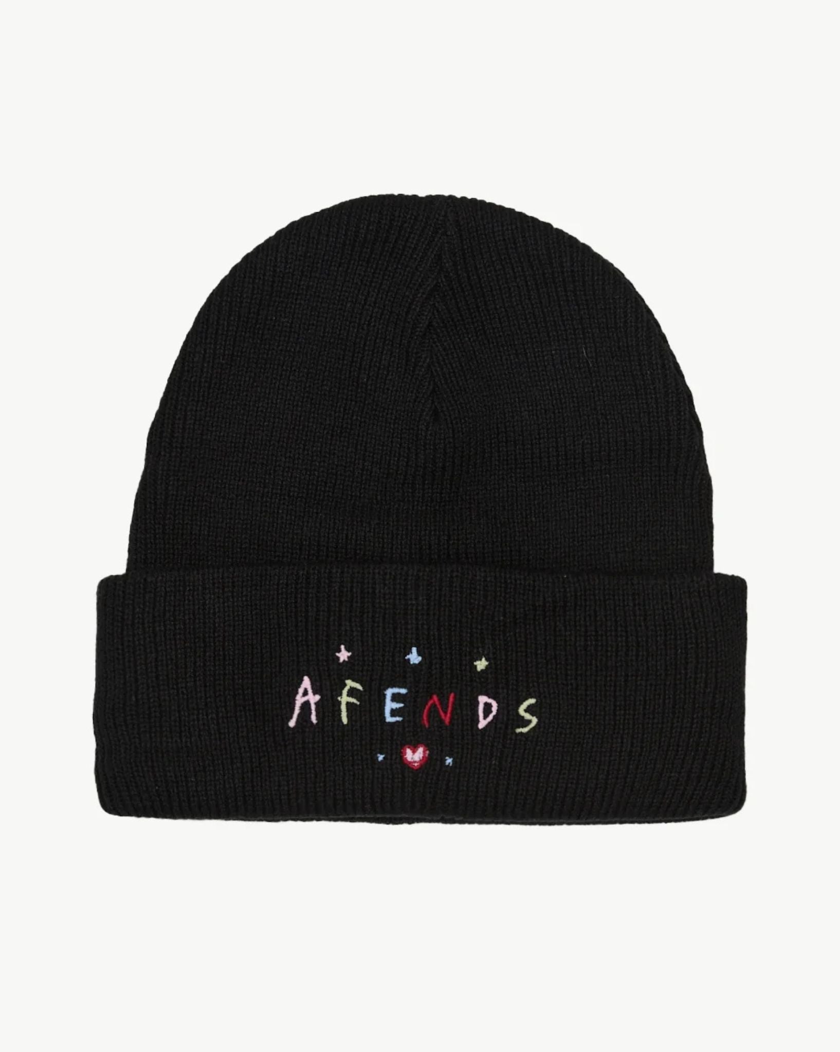 Afends Womens Funhouse Knit Beanie - Black