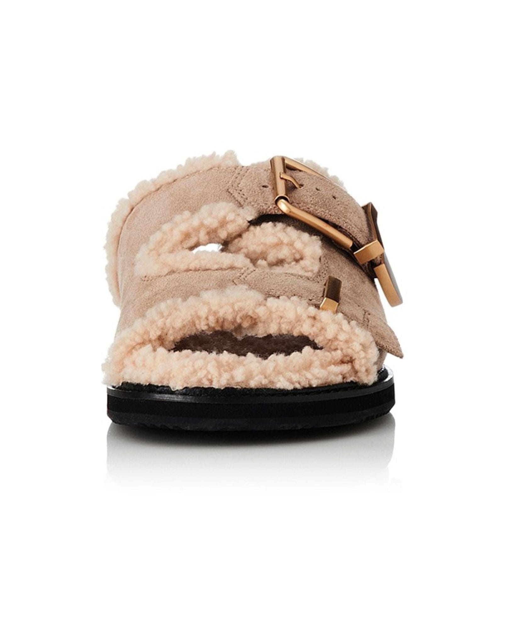 Alias Mae Womens Panama Sandals  - Natural Suede I Shearling