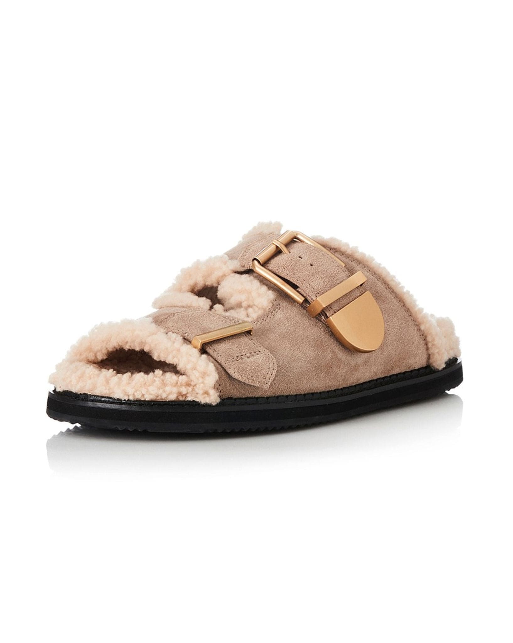 Alias Mae Womens Panama Sandals  - Natural Suede I Shearling