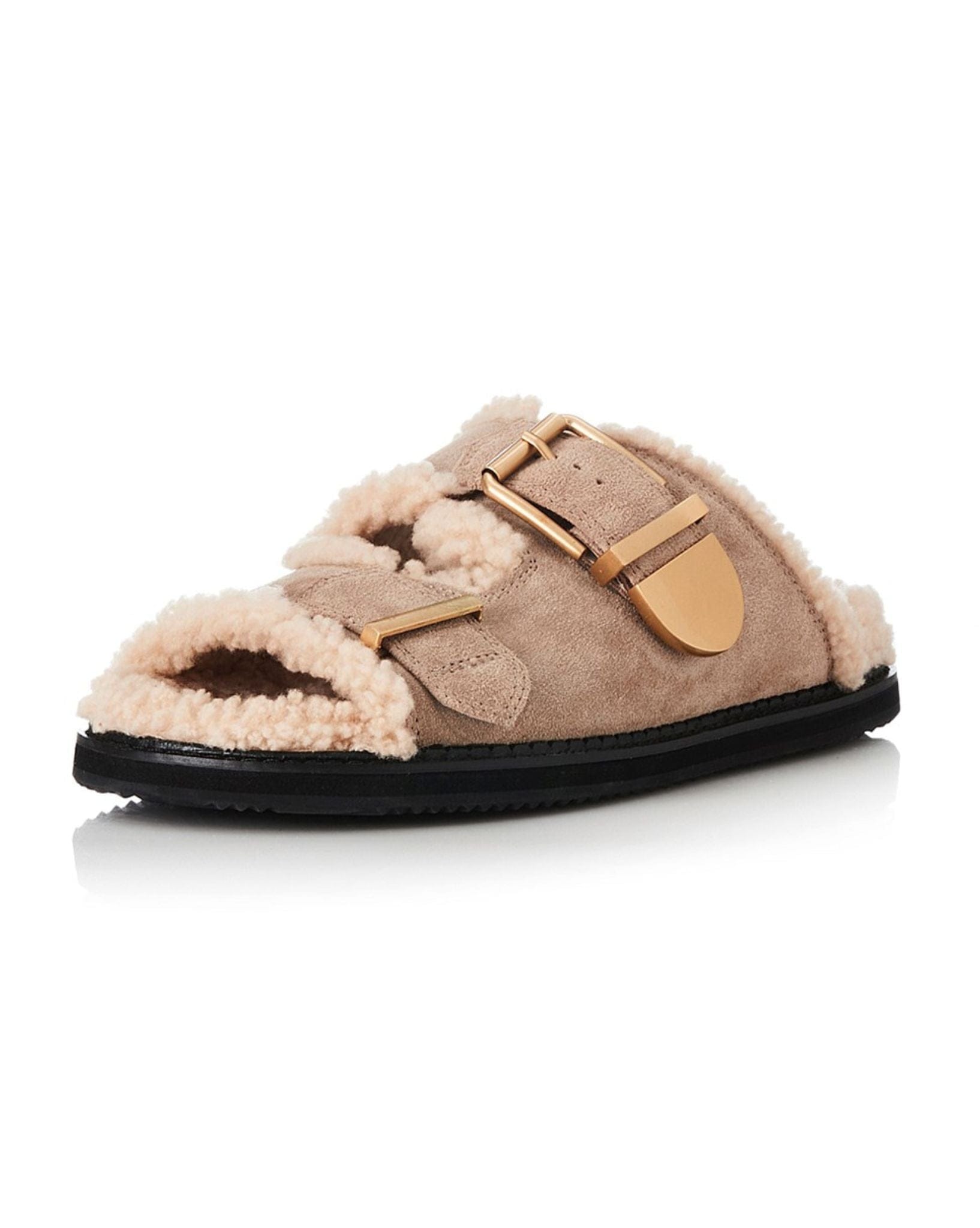 Alias Mae Womens Panama Sandals  - Natural Suede I Shearling