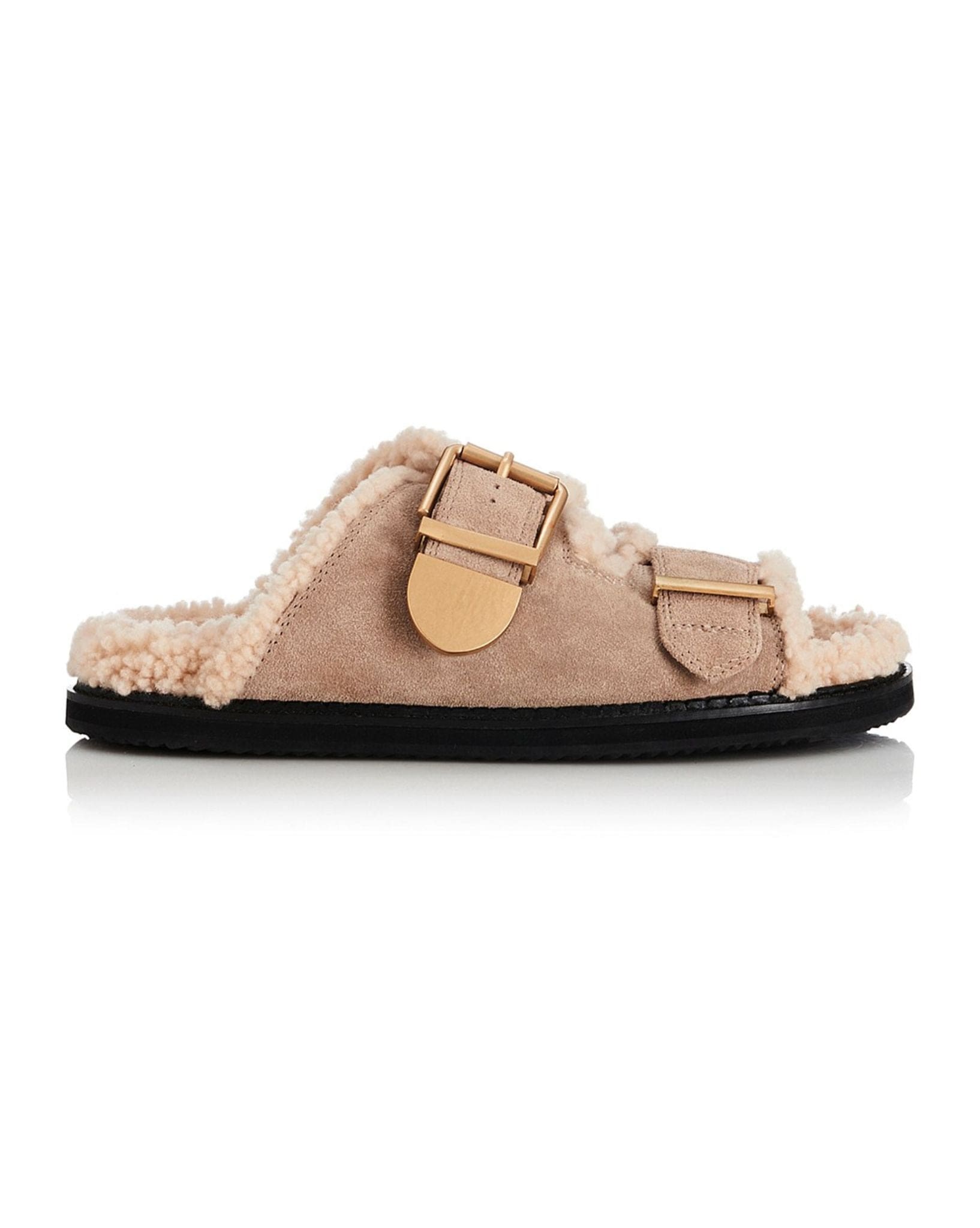 Alias Mae Womens Panama Sandals  - Natural Suede I Shearling