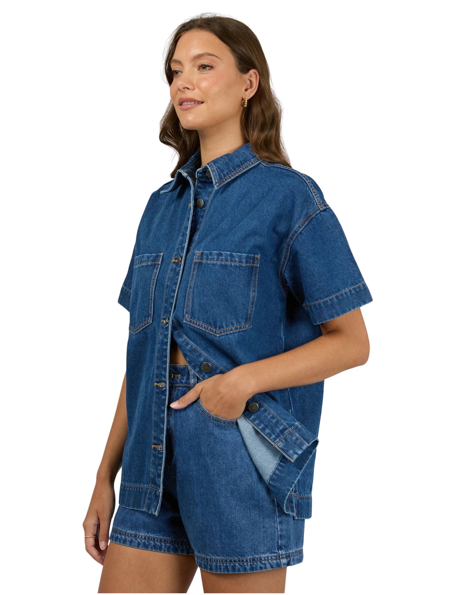 All About Eve Simi Denim Shirt