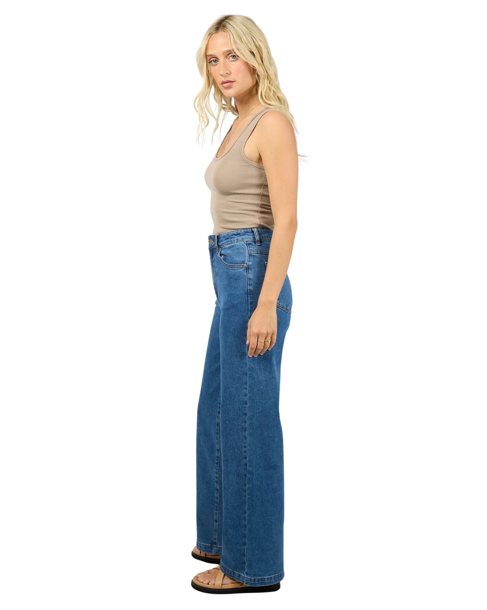 All About Eve Washed Rib Scoop Neck Tank