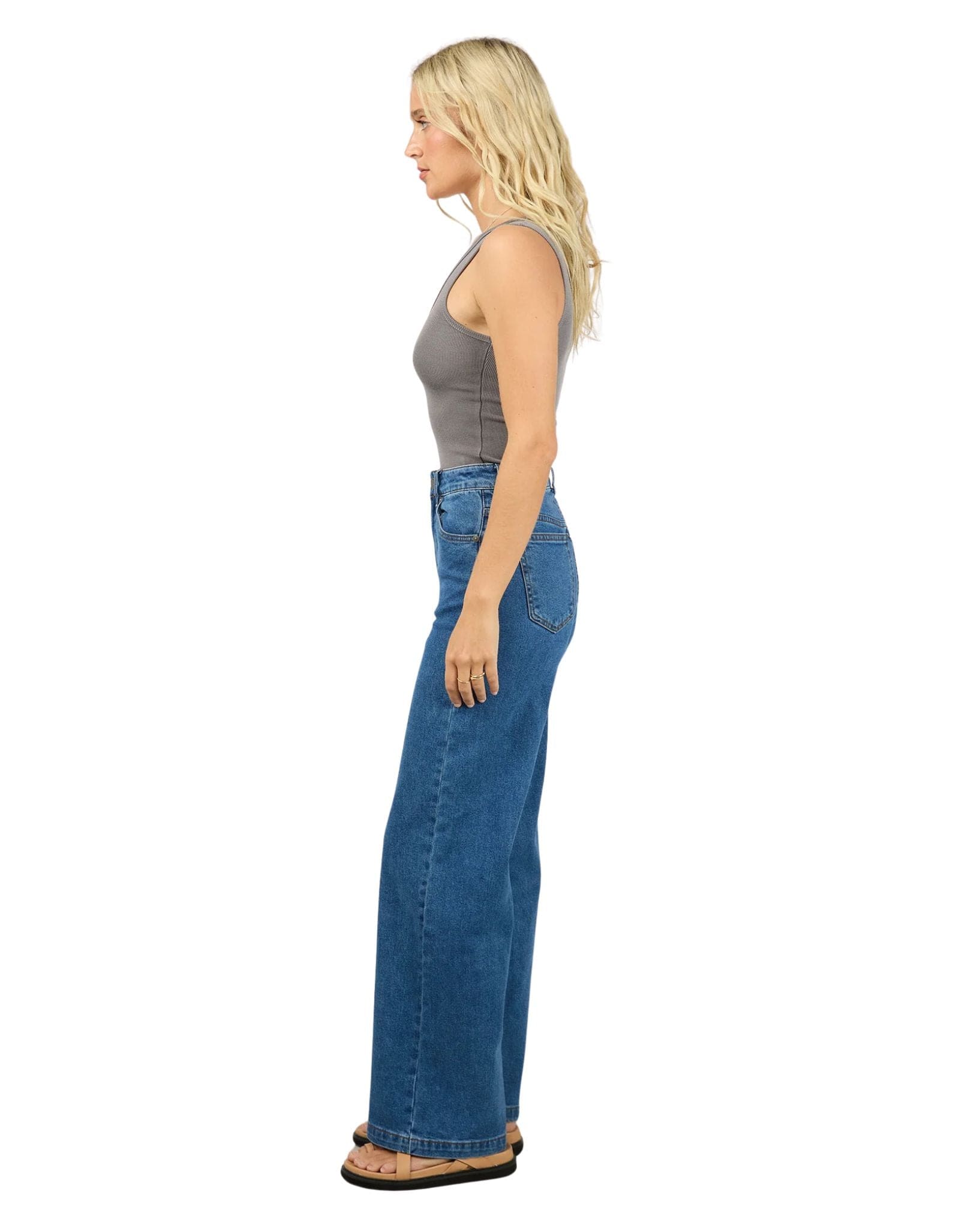 All About Eve Washed Rib Scoop Neck Tank