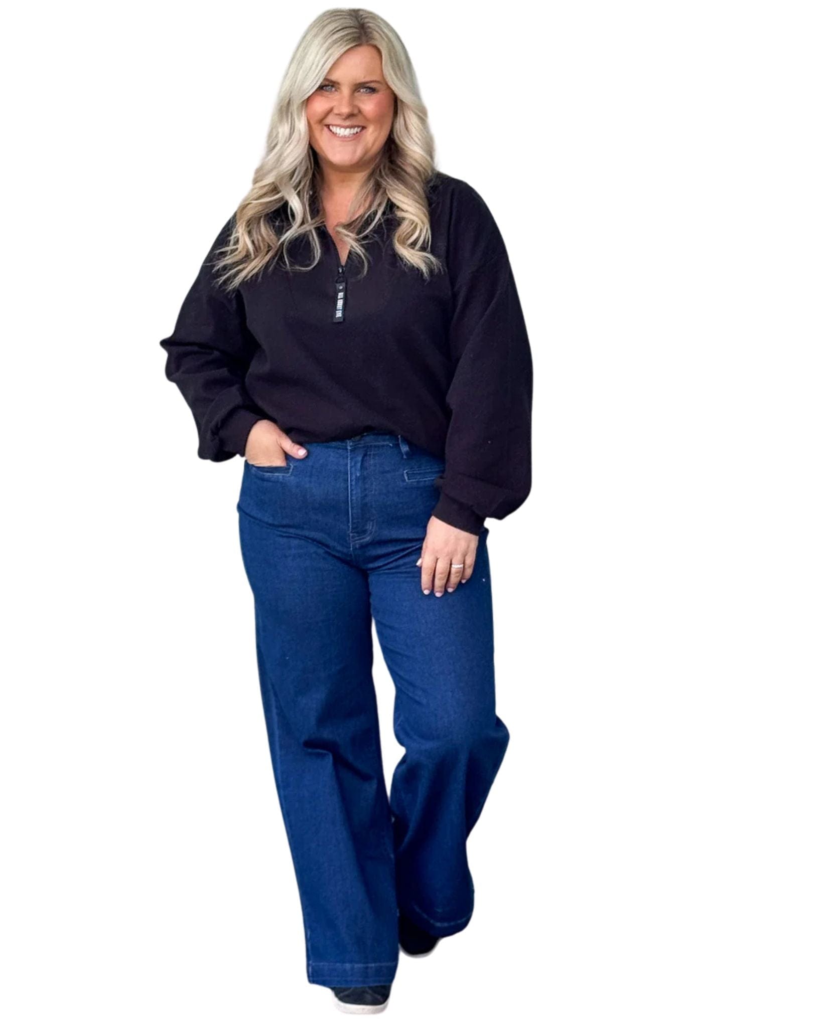 All About Eve Womens Balance 1/4 Zip - Black