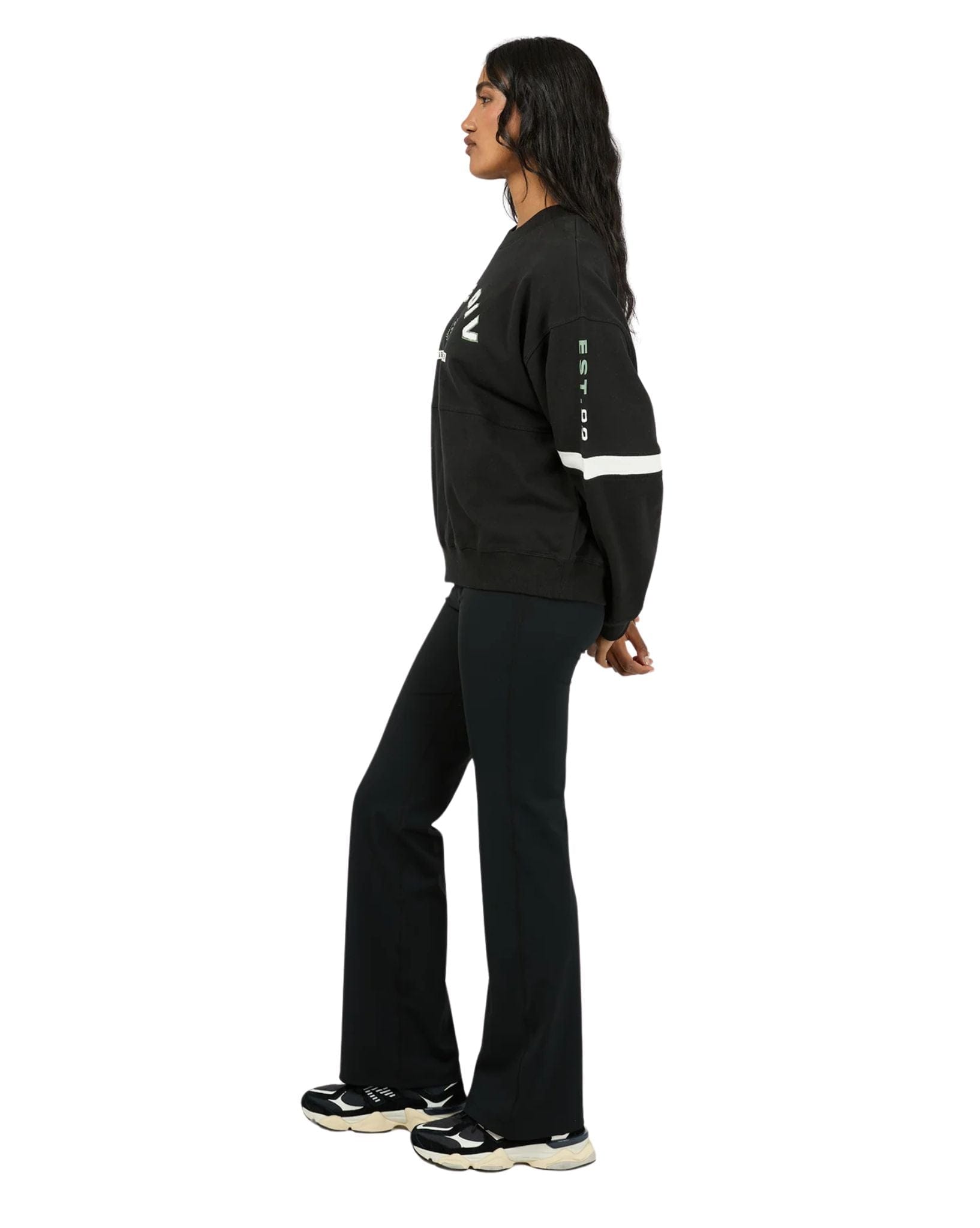 All About Eve Womens Savannah Slouch Crew - Black