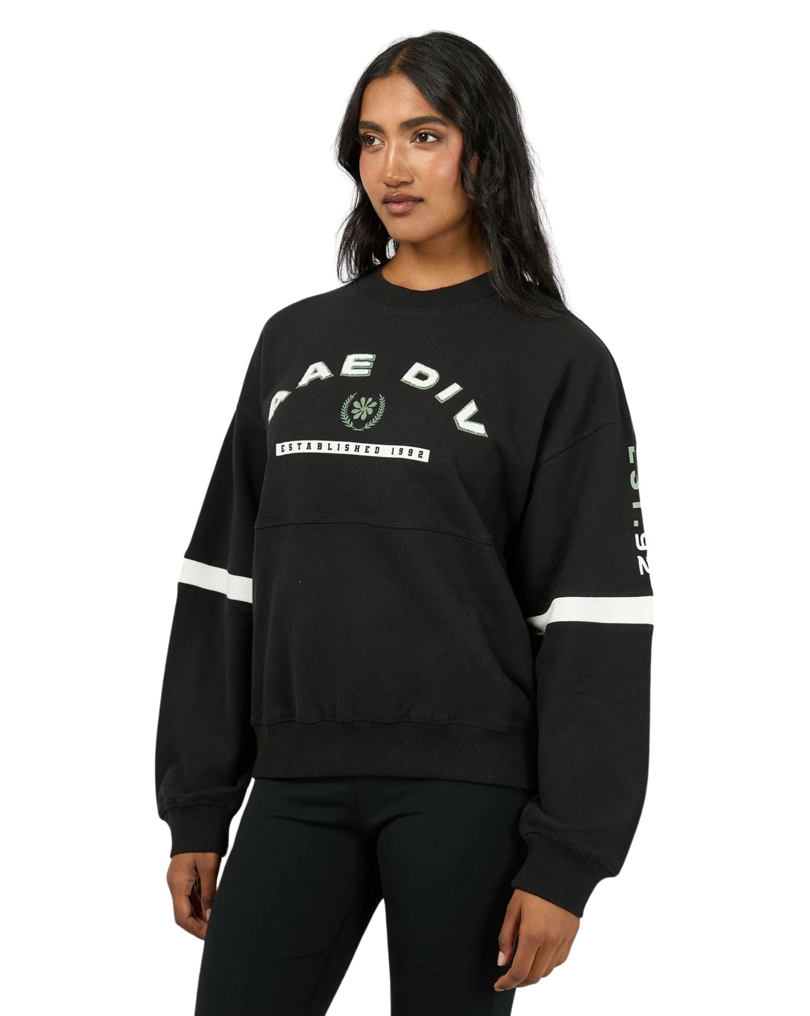 All About Eve Womens Savannah Slouch Crew - Black