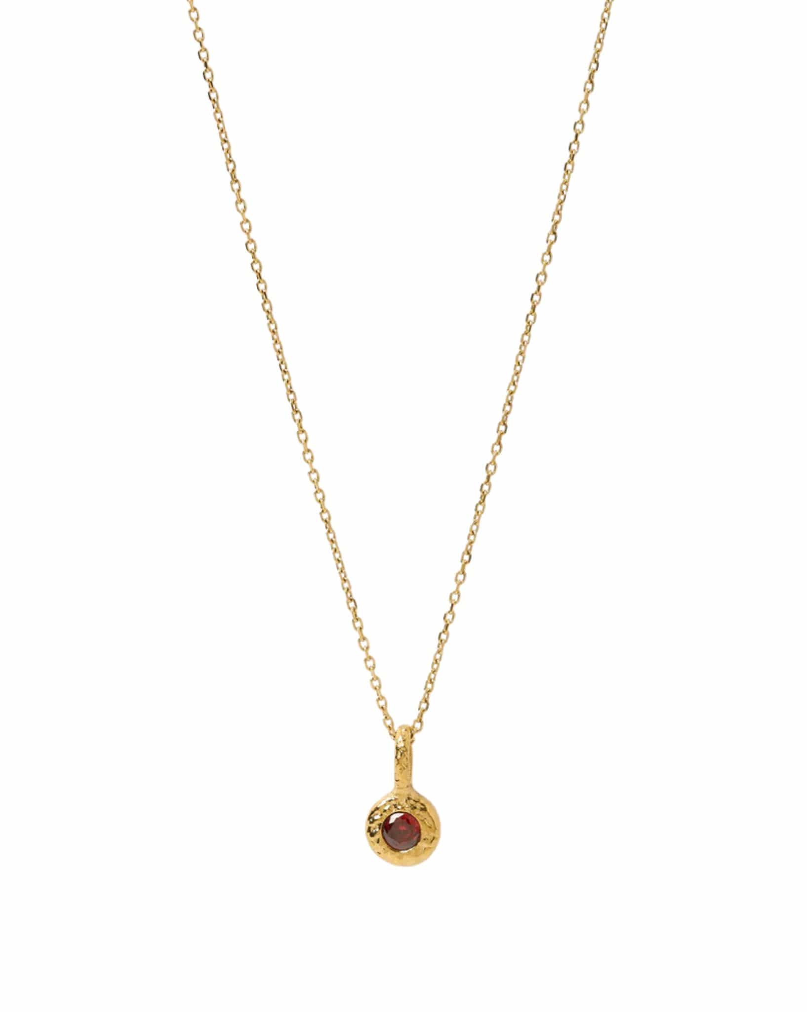Arms Of Eve Crushed Birthstone Necklace - Garnet