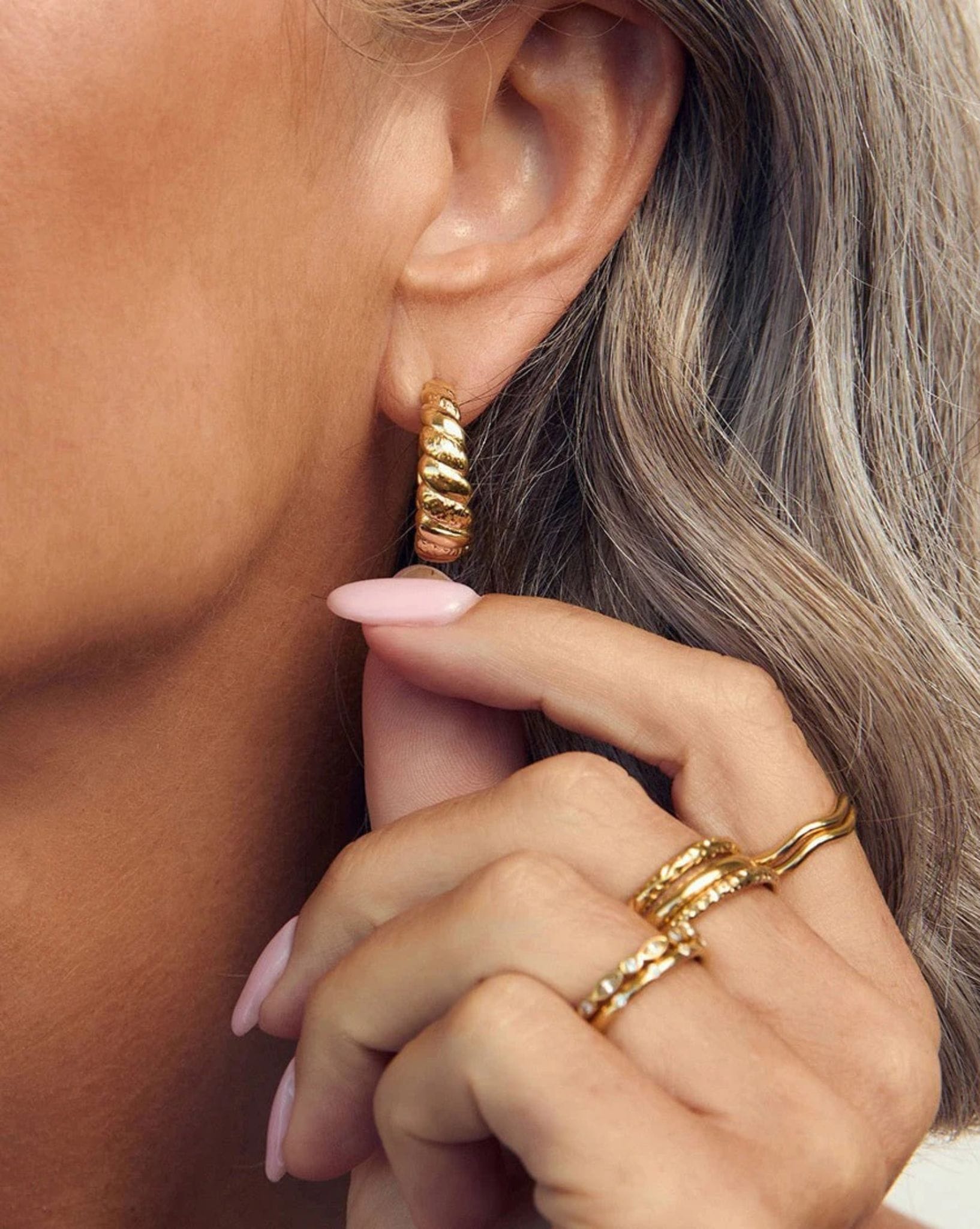 Arms Of Eve Lulu Gold Hoop Earrings