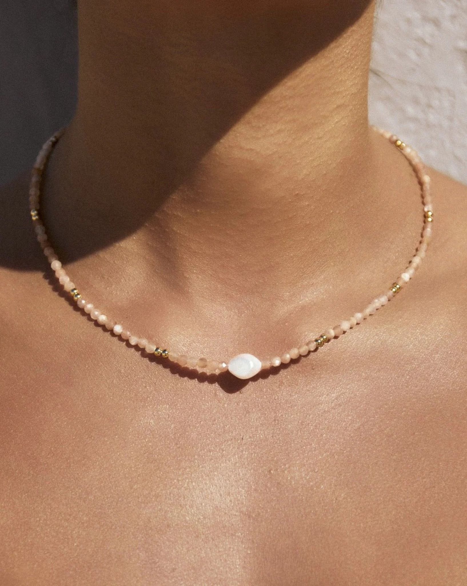 Arms Of Eve Mila Gemstone And Pearl Choker