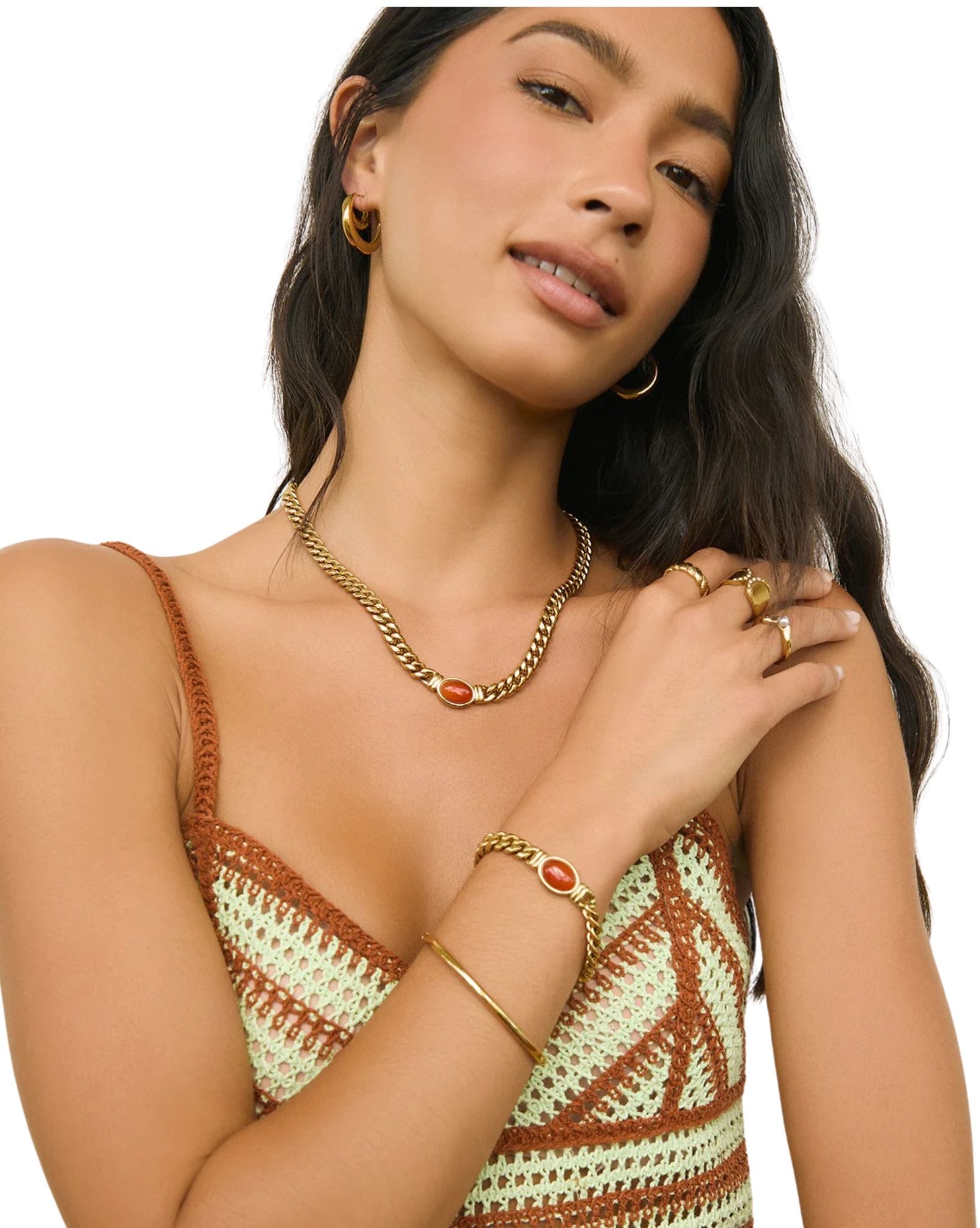 Arms Of Eve Odette Necklace - Red Agate