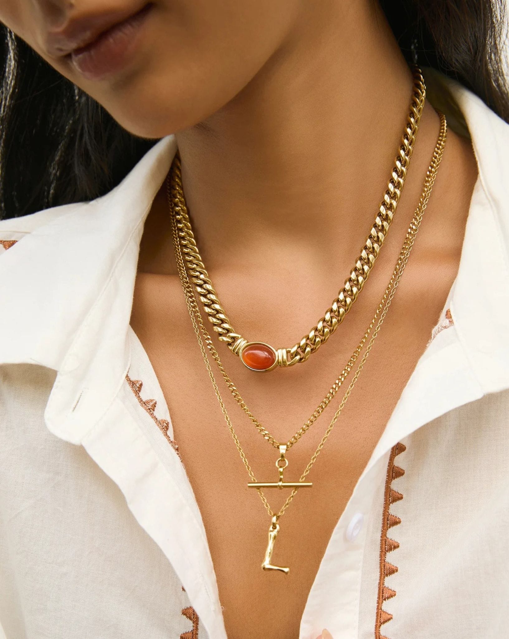 Arms Of Eve Odette Necklace - Red Agate