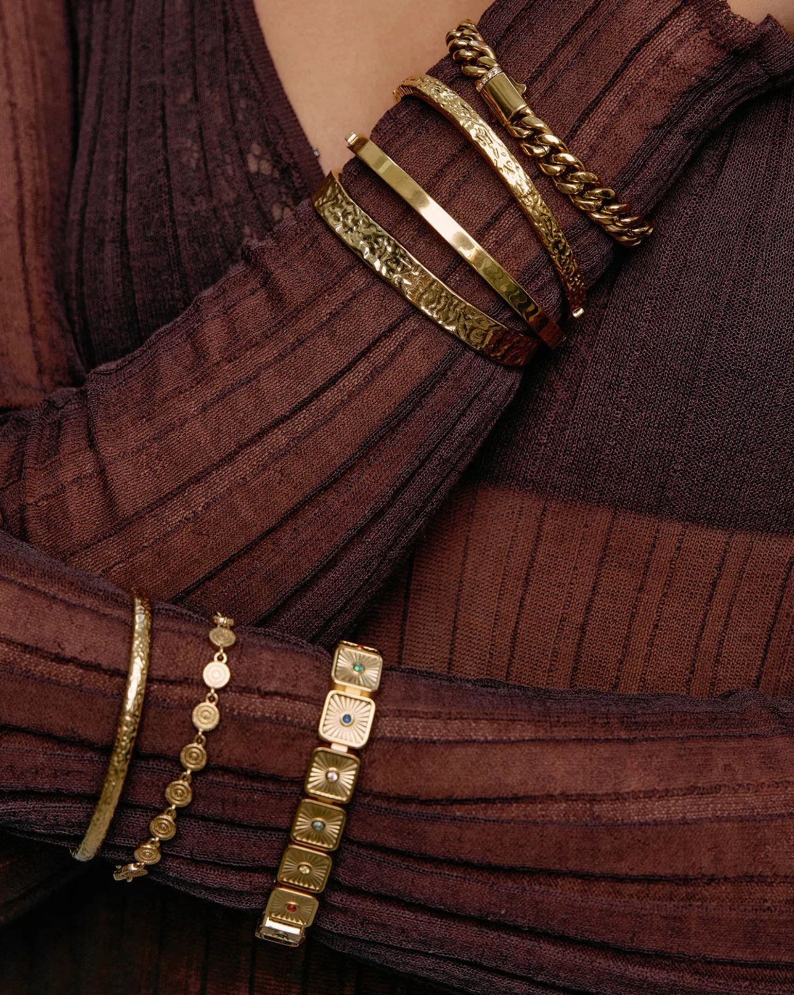 Arms Of Eve Olivia Gold Cuff Bracelet