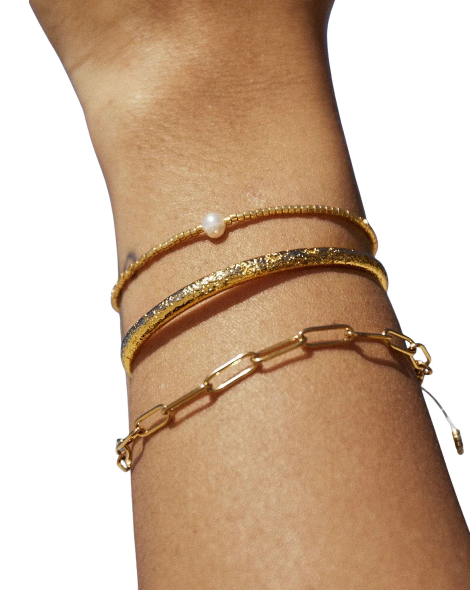 Arms Of Eve River Gold And Pearl Bracelet