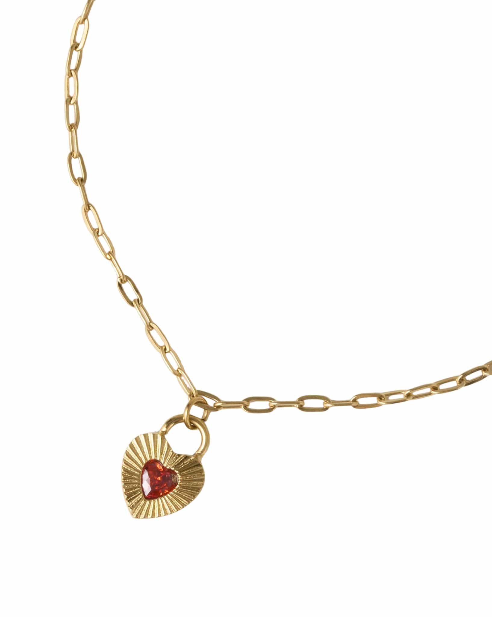 Arms Of Eve Ruby Heart Bracelet - Red