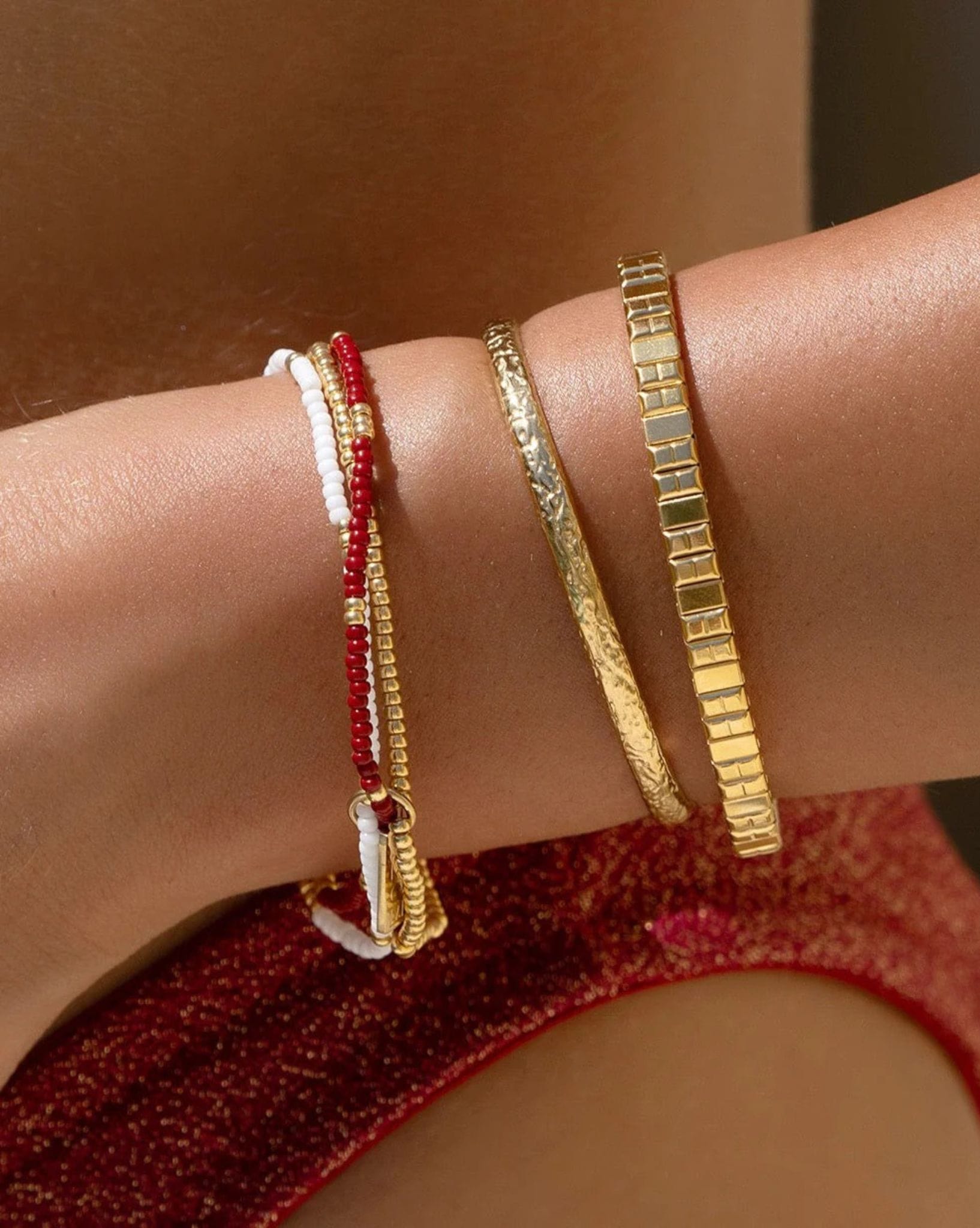 Arms Of Eve Sunny Bracelet Set - Burgundy