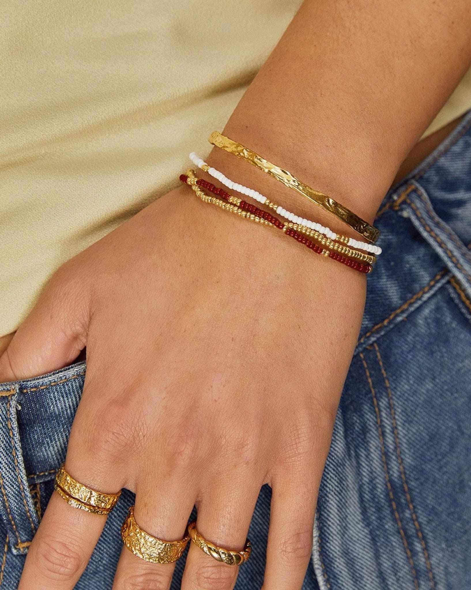 Arms Of Eve Sunny Bracelet Set - Burgundy
