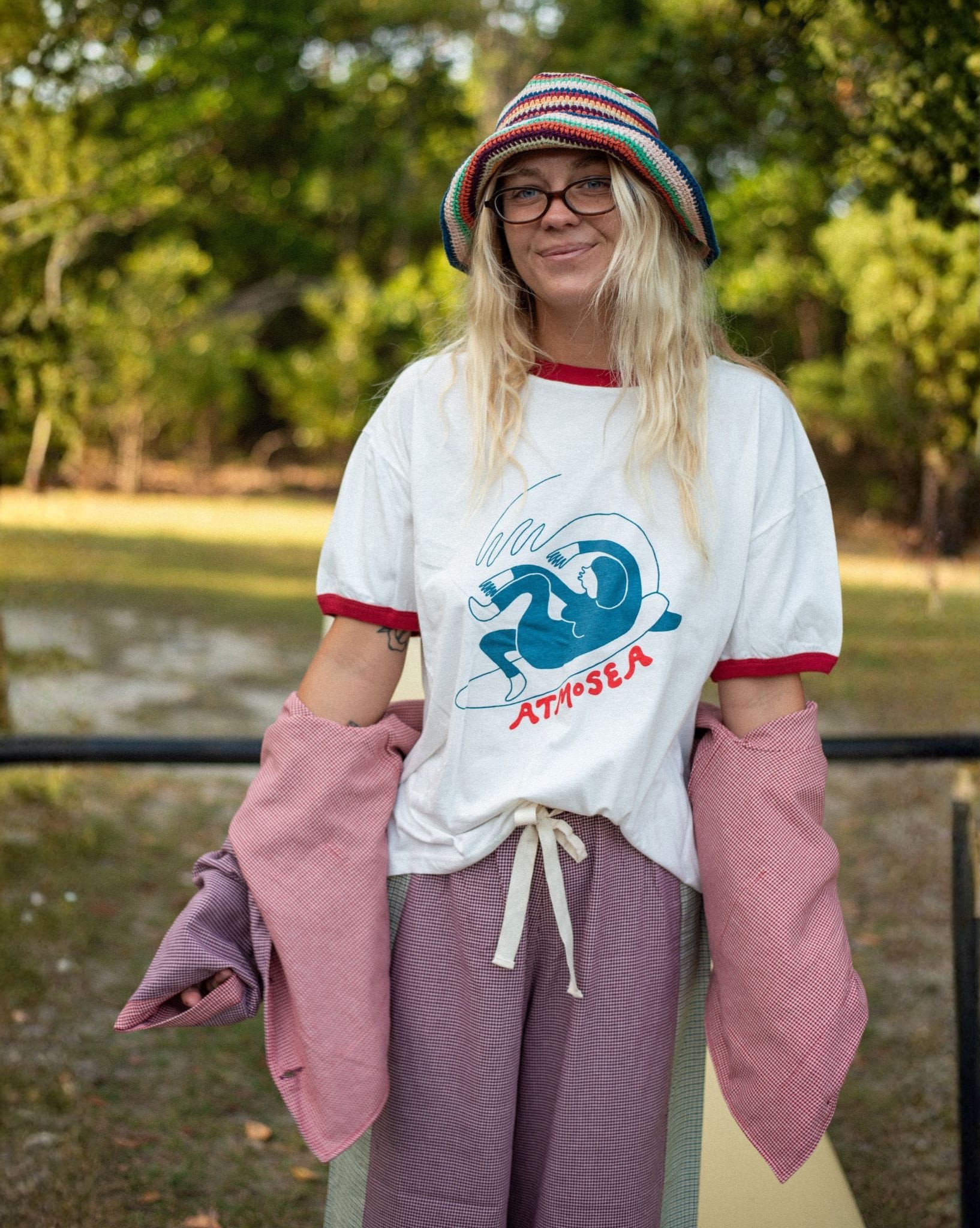 Atmosea Artist Ringer Tee 'Get Barrelled' by Ty williams - Artist Collab Tee