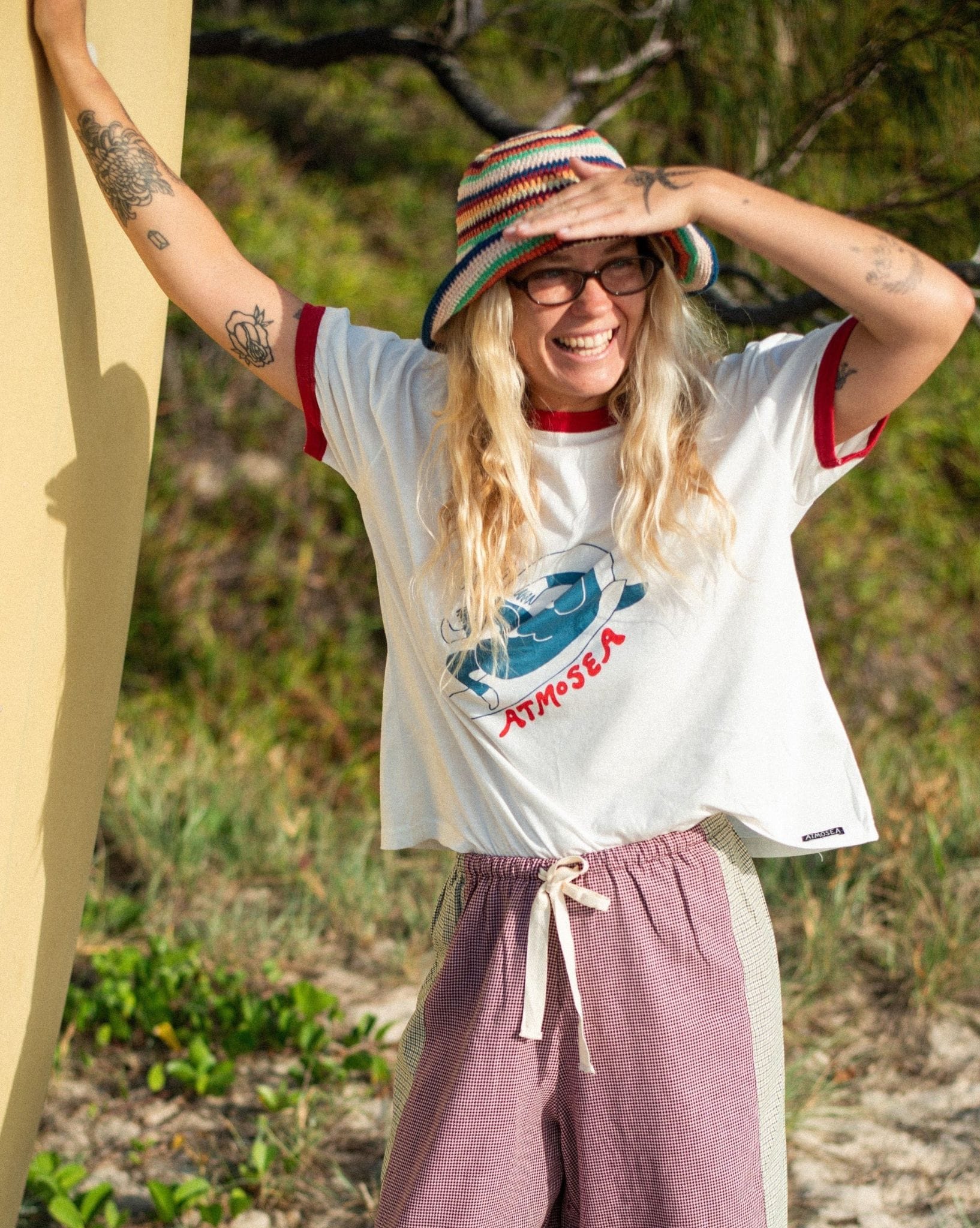 Atmosea Artist Ringer Tee 'Get Barrelled' by Ty williams - Artist Collab Tee