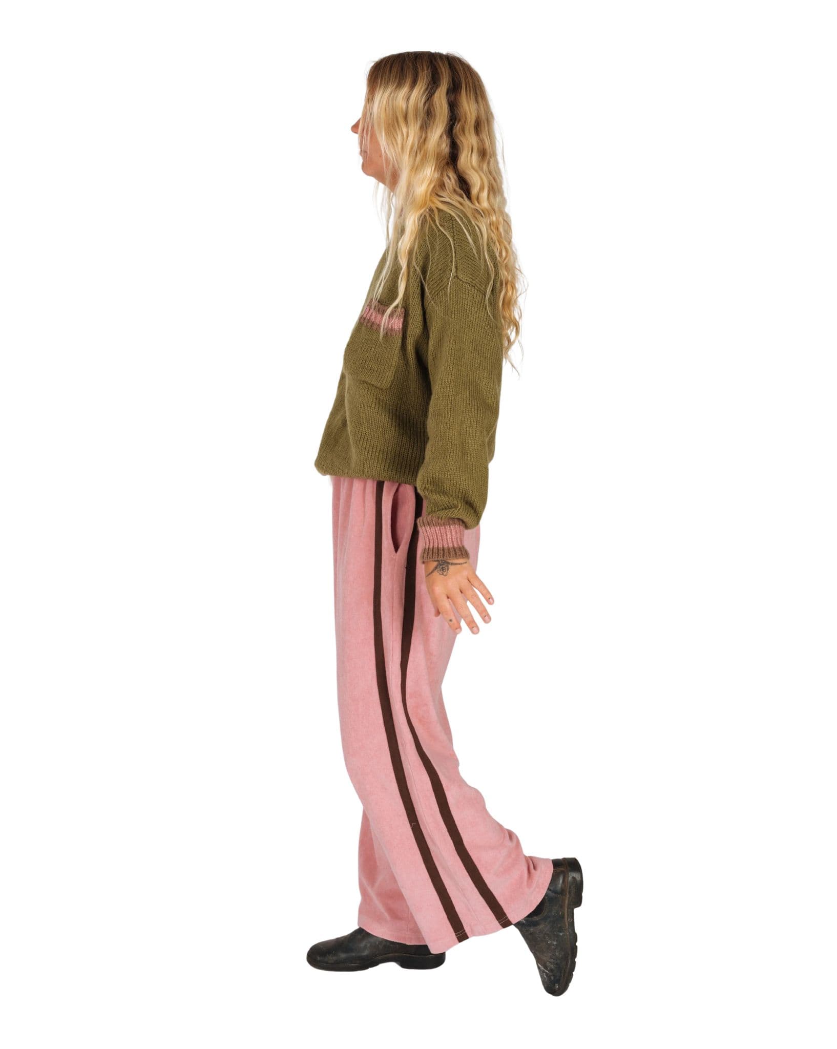 Atmosea Knit Jumper - Khaki Dusty - Pink Mocha